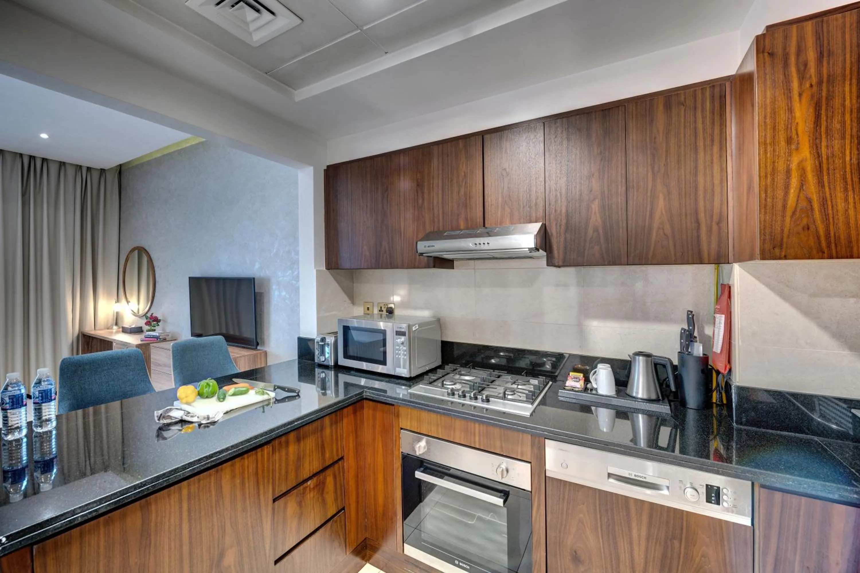 kitchen in SUHA Park Hotel Apartments, Waterfront Jaddaf