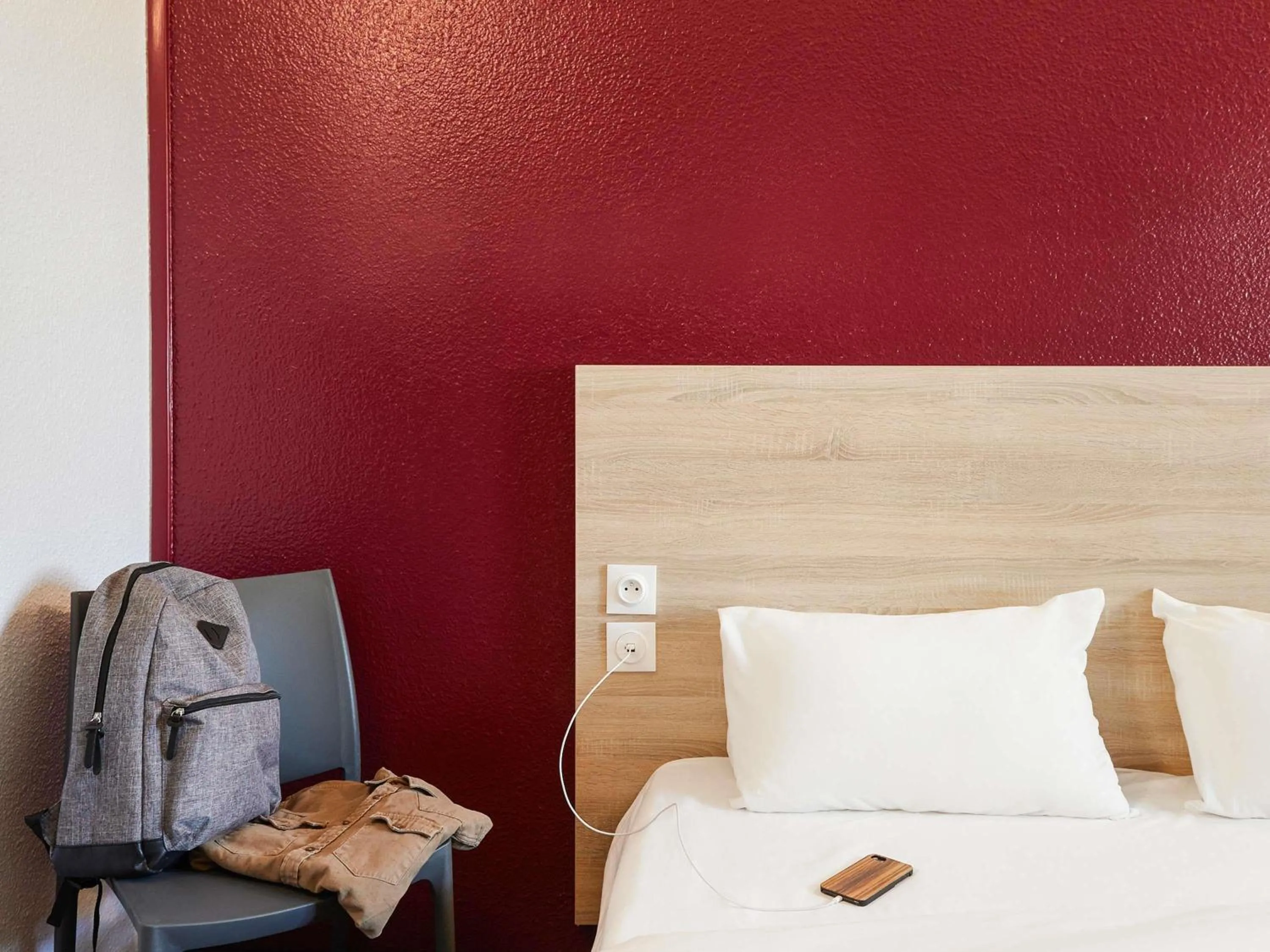 Bedroom, Bed in hotelF1 Bordeaux Nord Lormont