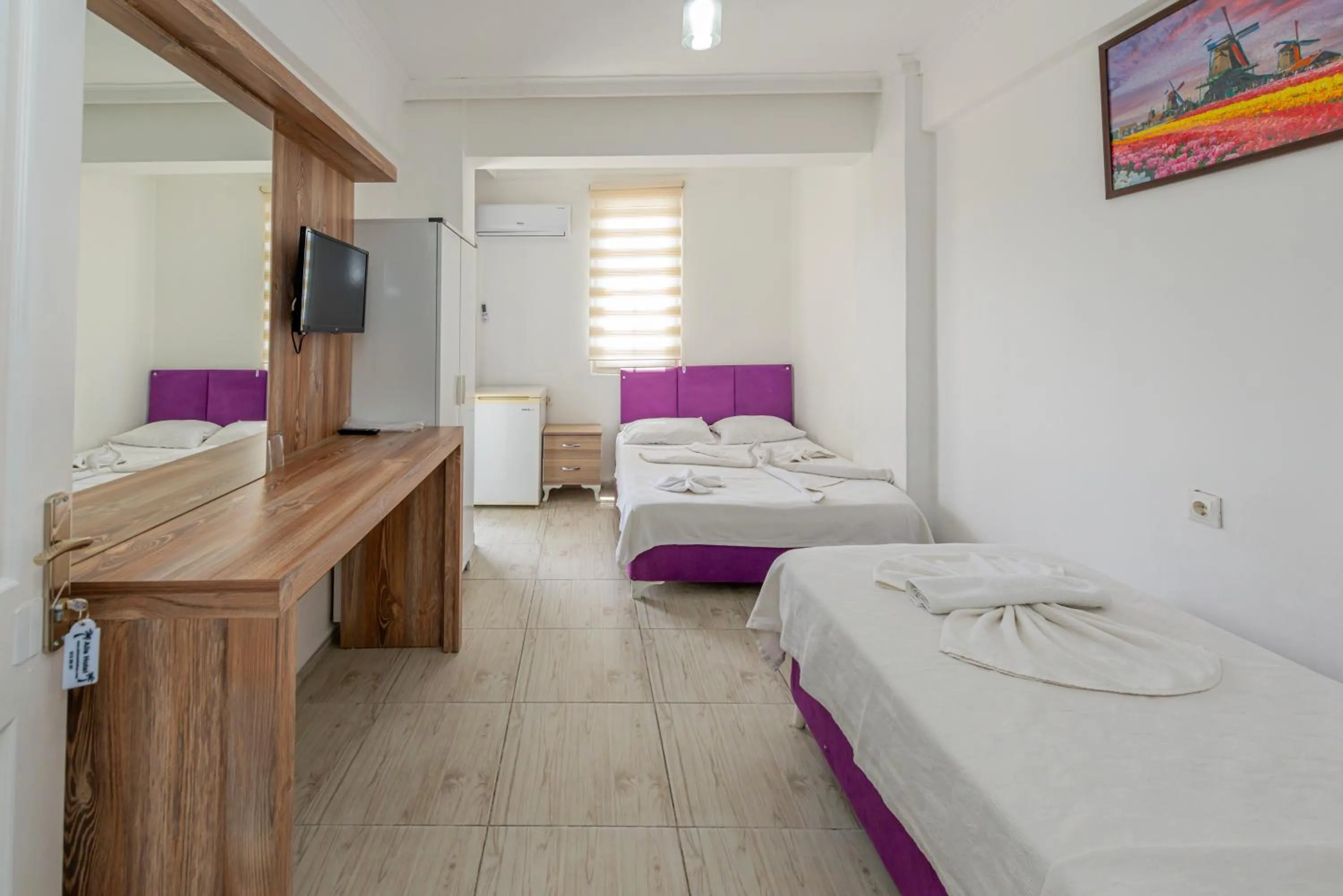 Bed in Aliş Hotel Fethiye