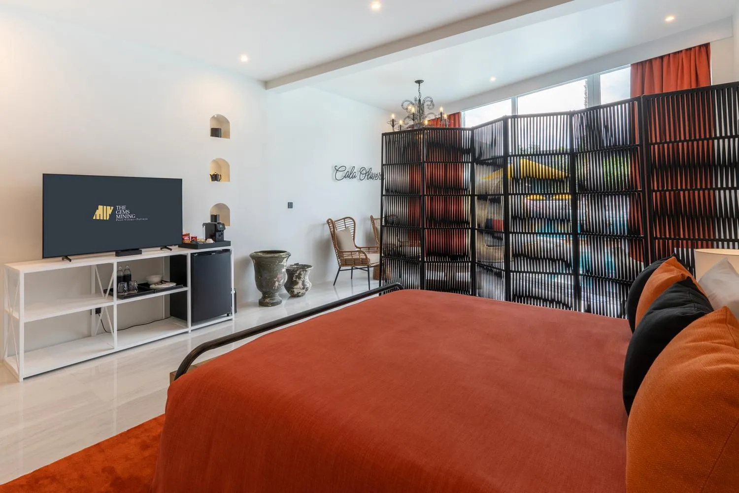 Bed in The Gems Mining Pool Villas Pattaya