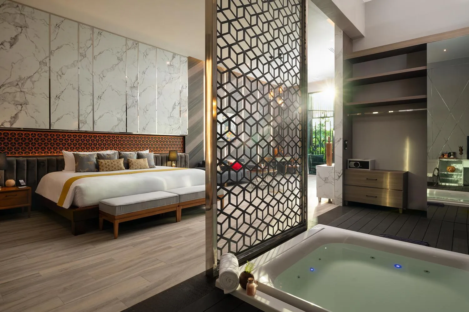 Hot Tub, Bed in The Gems Mining Pool Villas Pattaya
