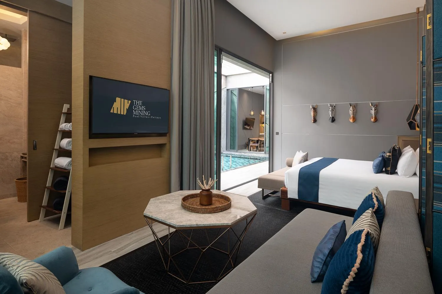 TV and multimedia, Bed in The Gems Mining Pool Villas Pattaya