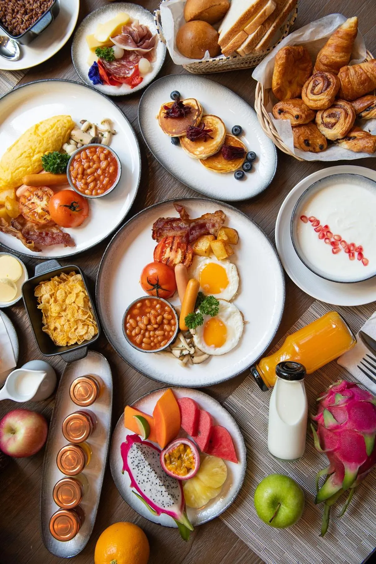 Buffet breakfast in The Gems Mining Pool Villas Pattaya