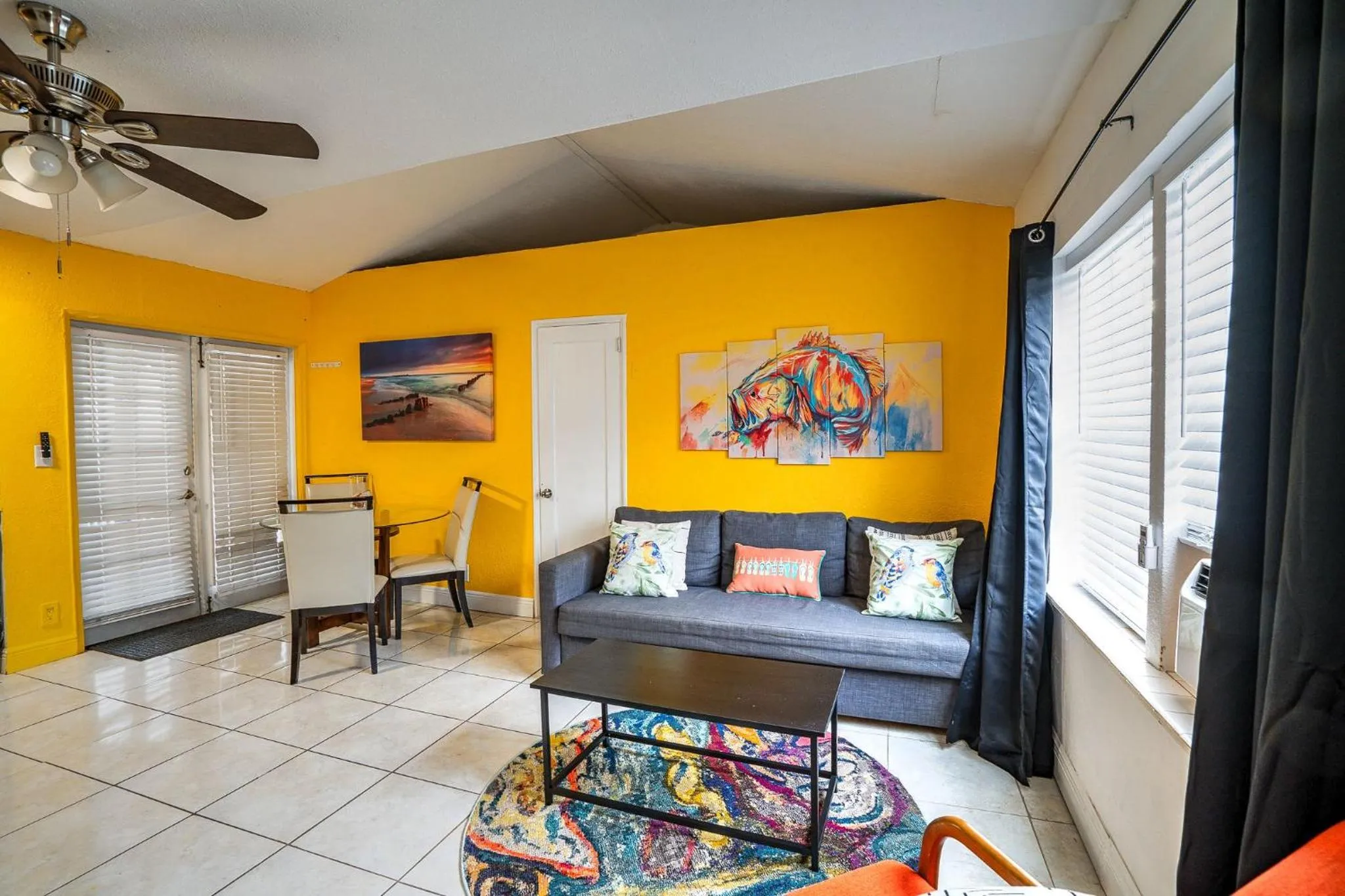 Photo of the whole room in Little Paris by the ocean self check in