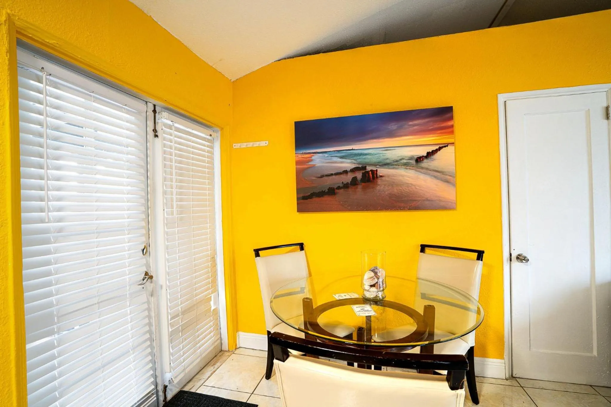 Dining area in Little Paris by the ocean self check in