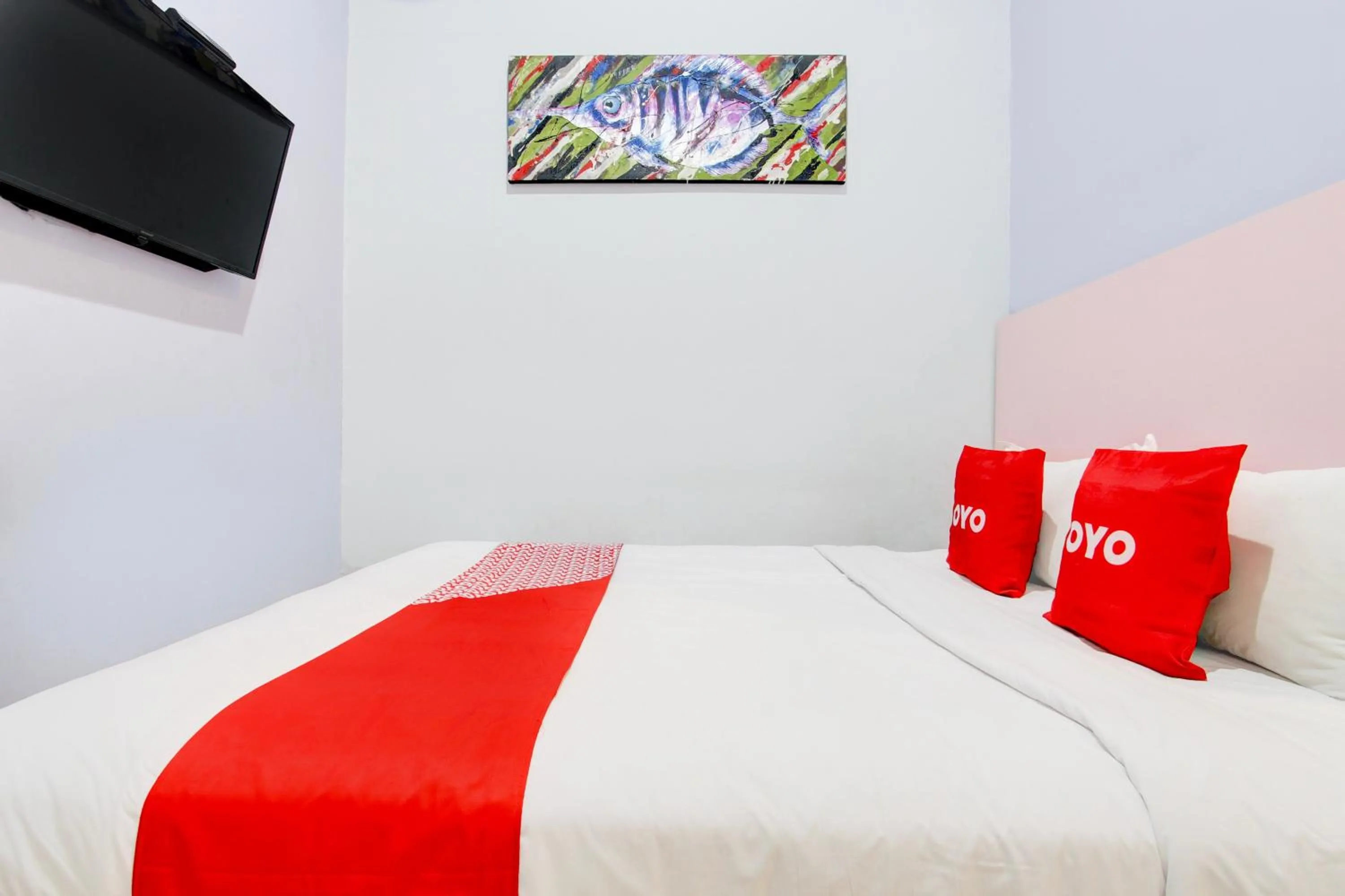 Bedroom, Bed in Hotel O Prawirotaman Near Keraton Yogyakarta Formerly Paris Guesthouse