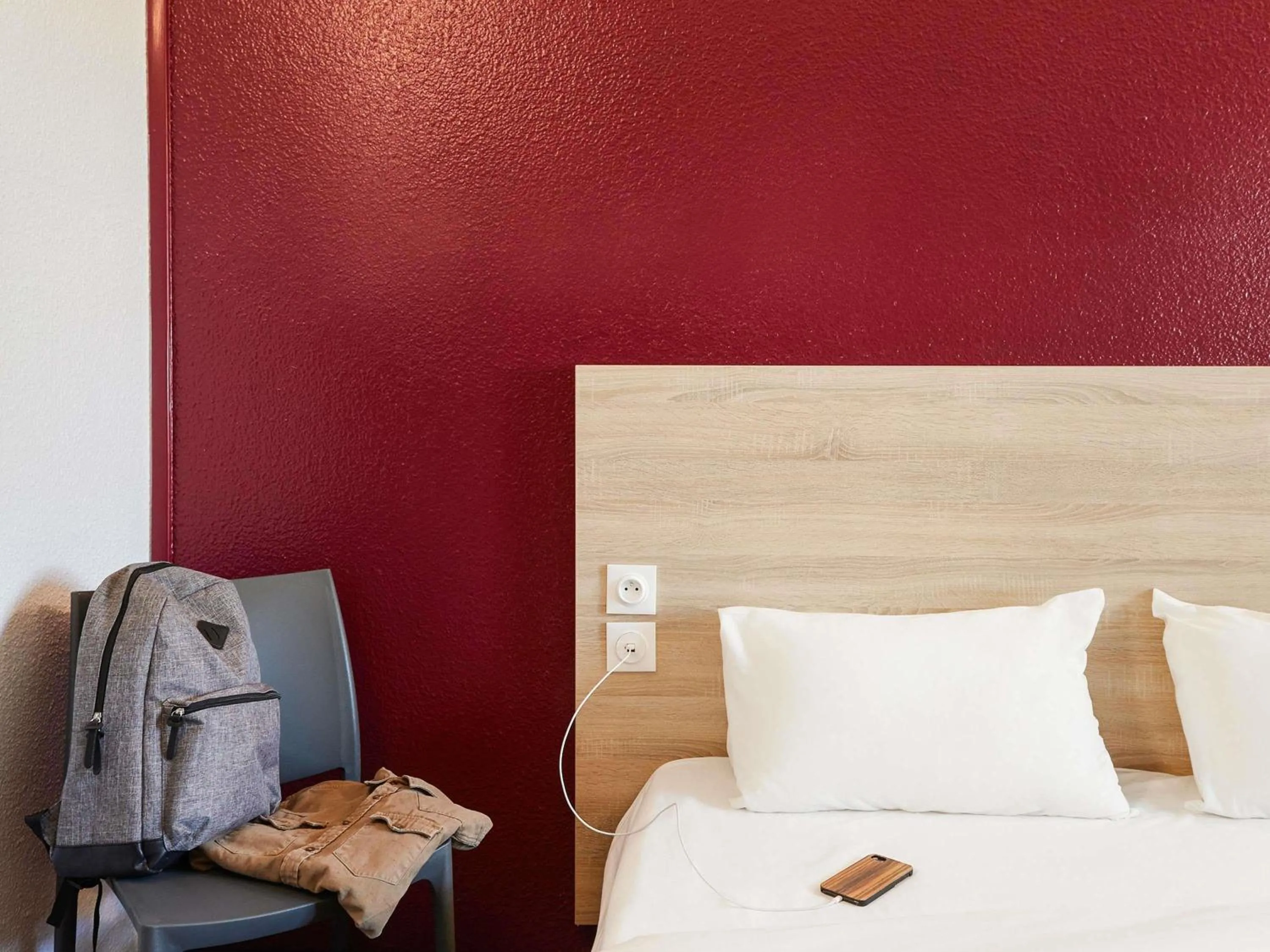 Bedroom, Bed in hotelF1 Saint Nazaire La Baule