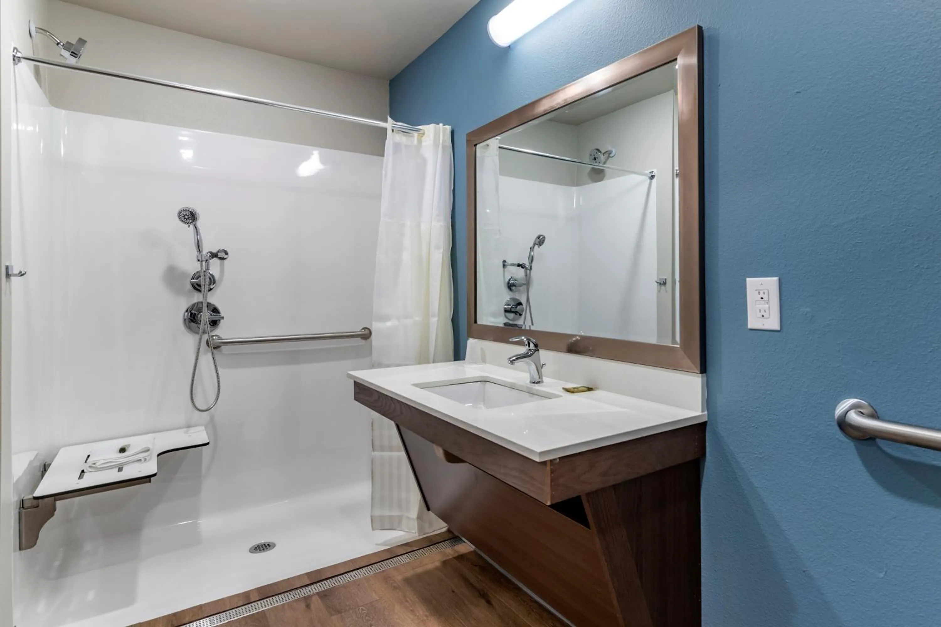 Bathroom in WoodSpring Suites Austin Georgetown