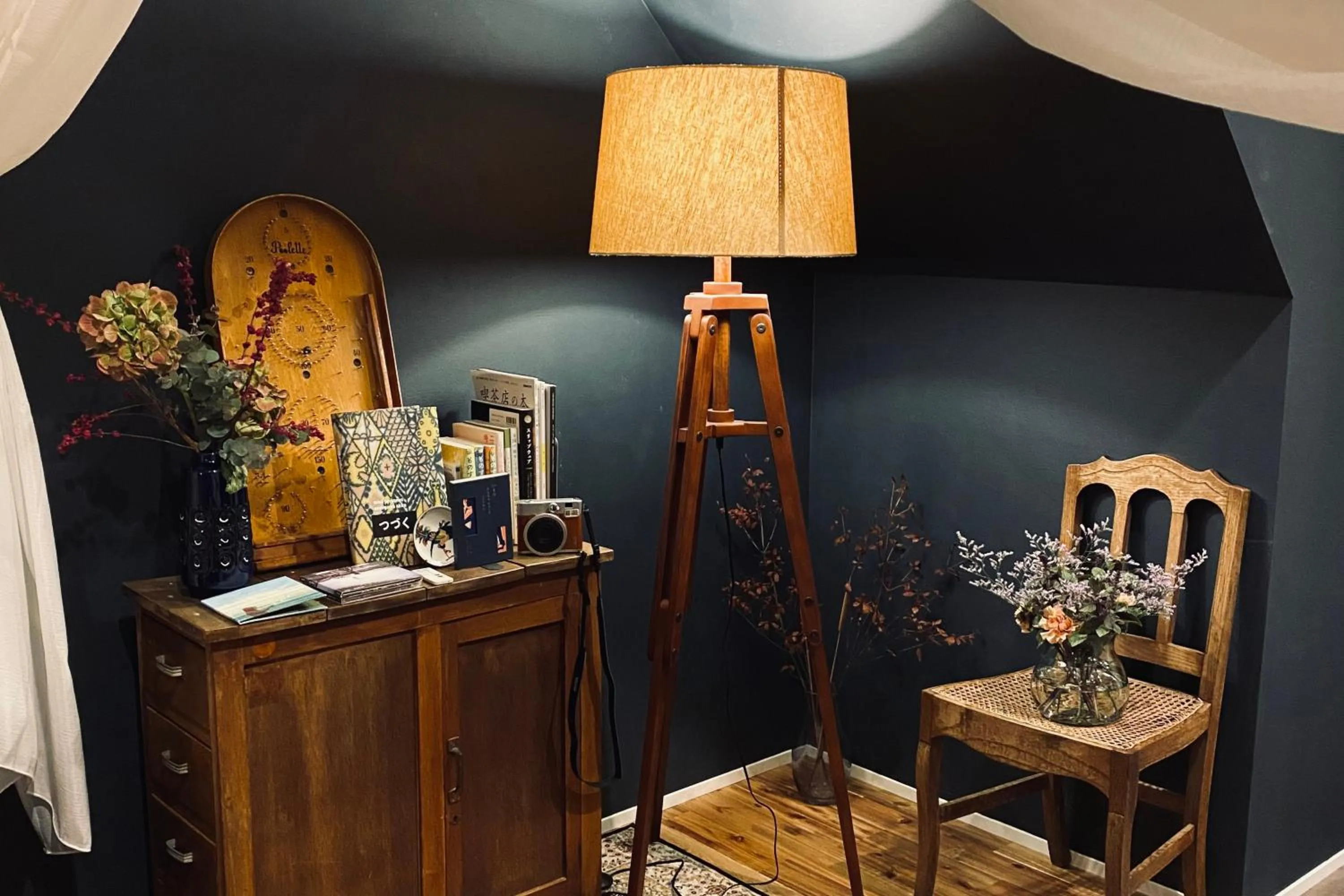 Living room in TOE LIBRARY Tokyo Asakusa