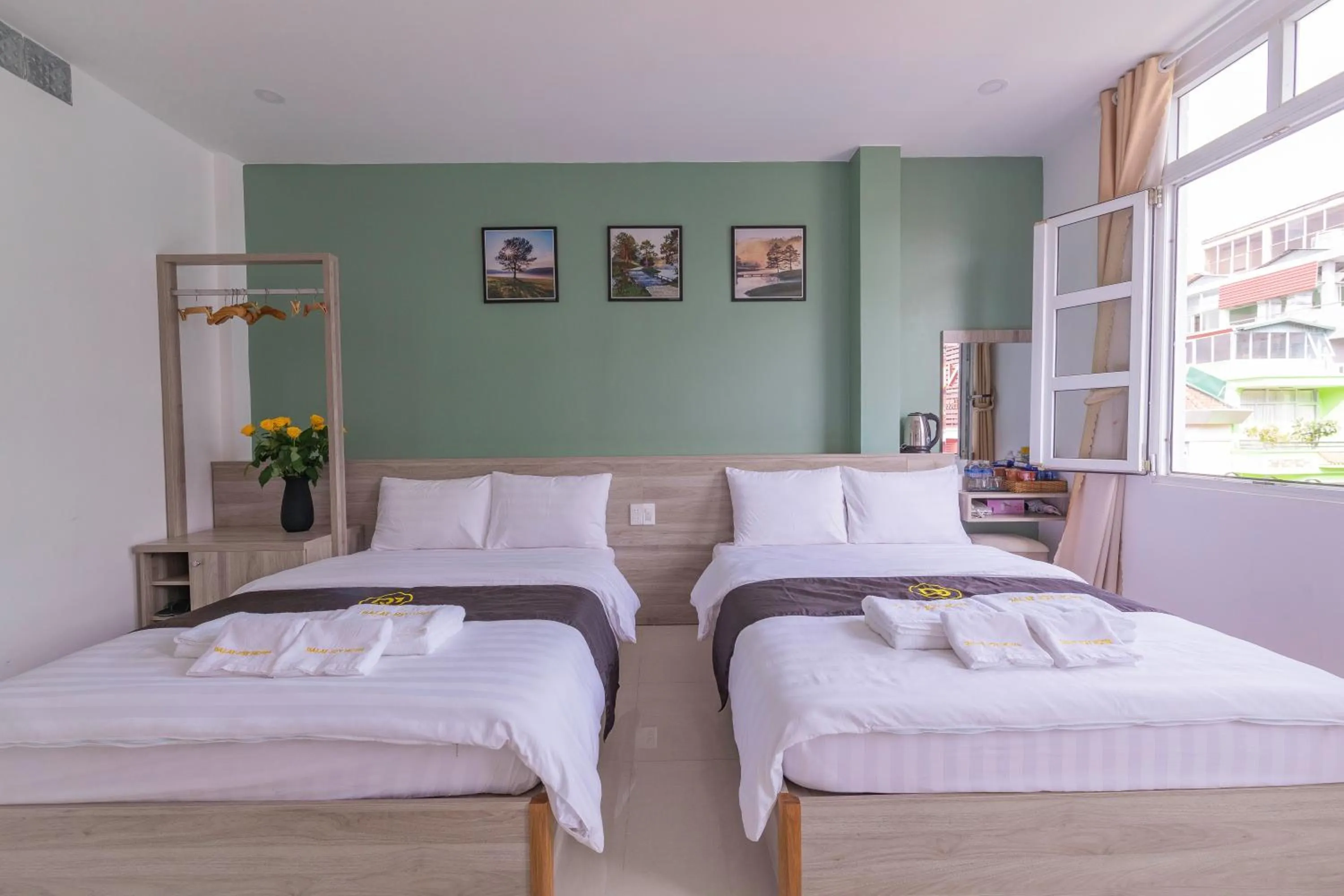 Bed in Dalat Joy Hotel