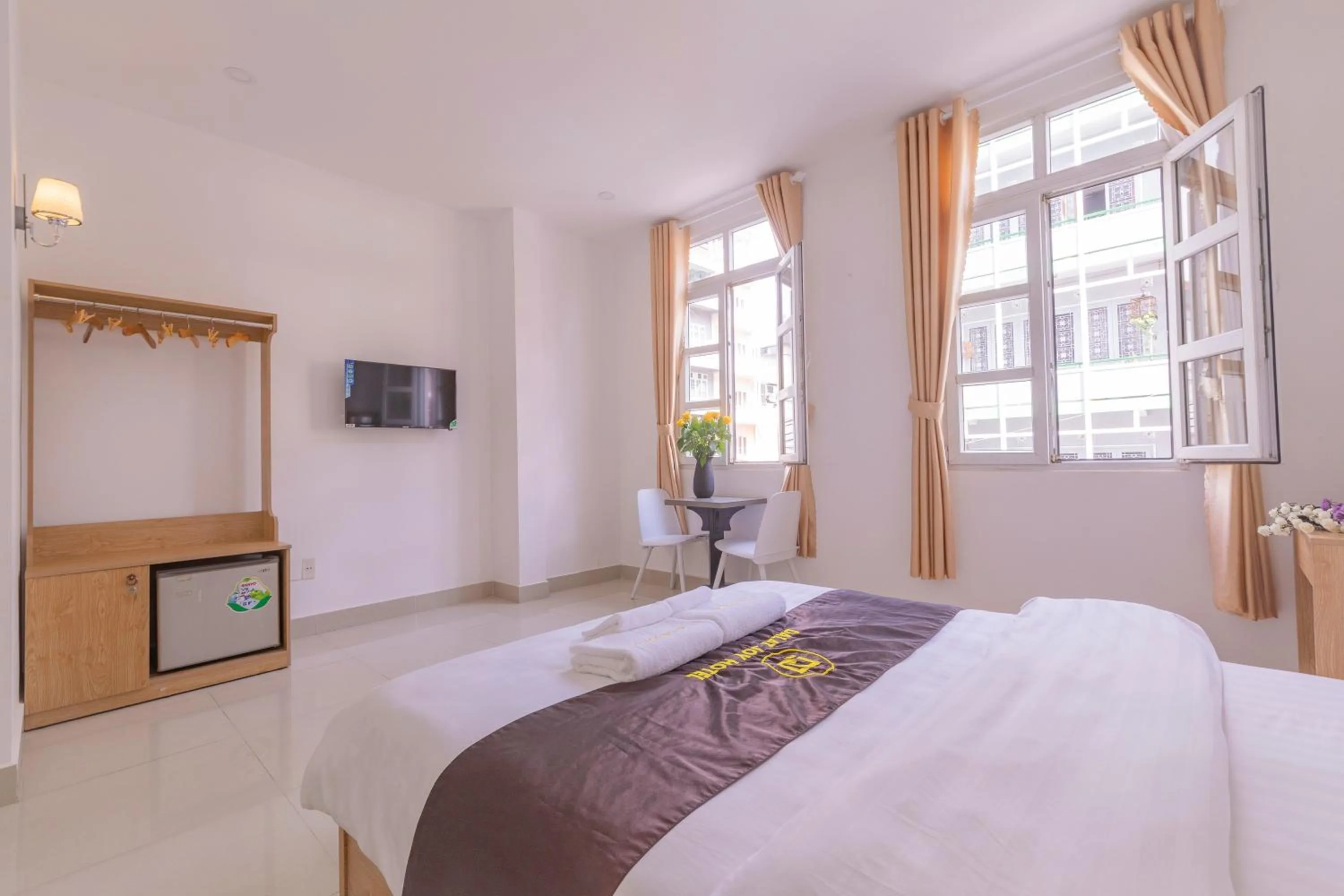 Bed in Dalat Joy Hotel