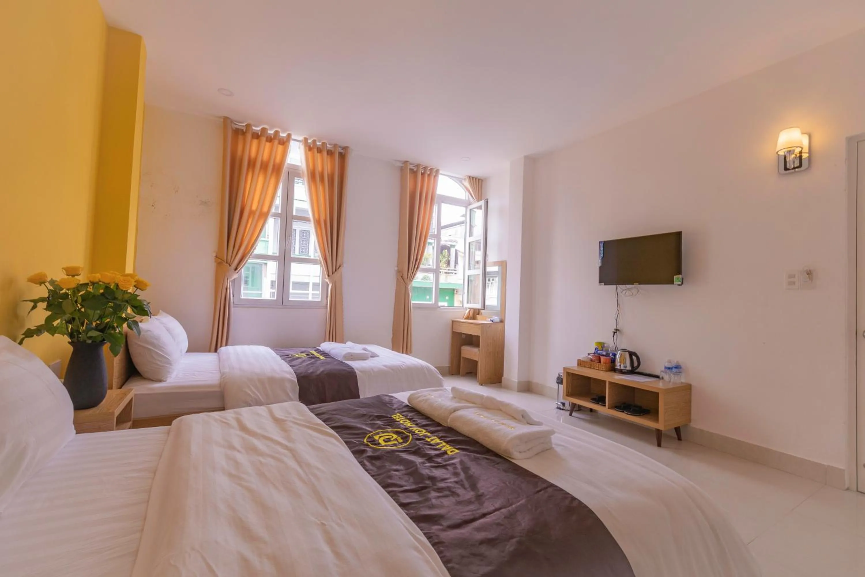 Bed in Dalat Joy Hotel