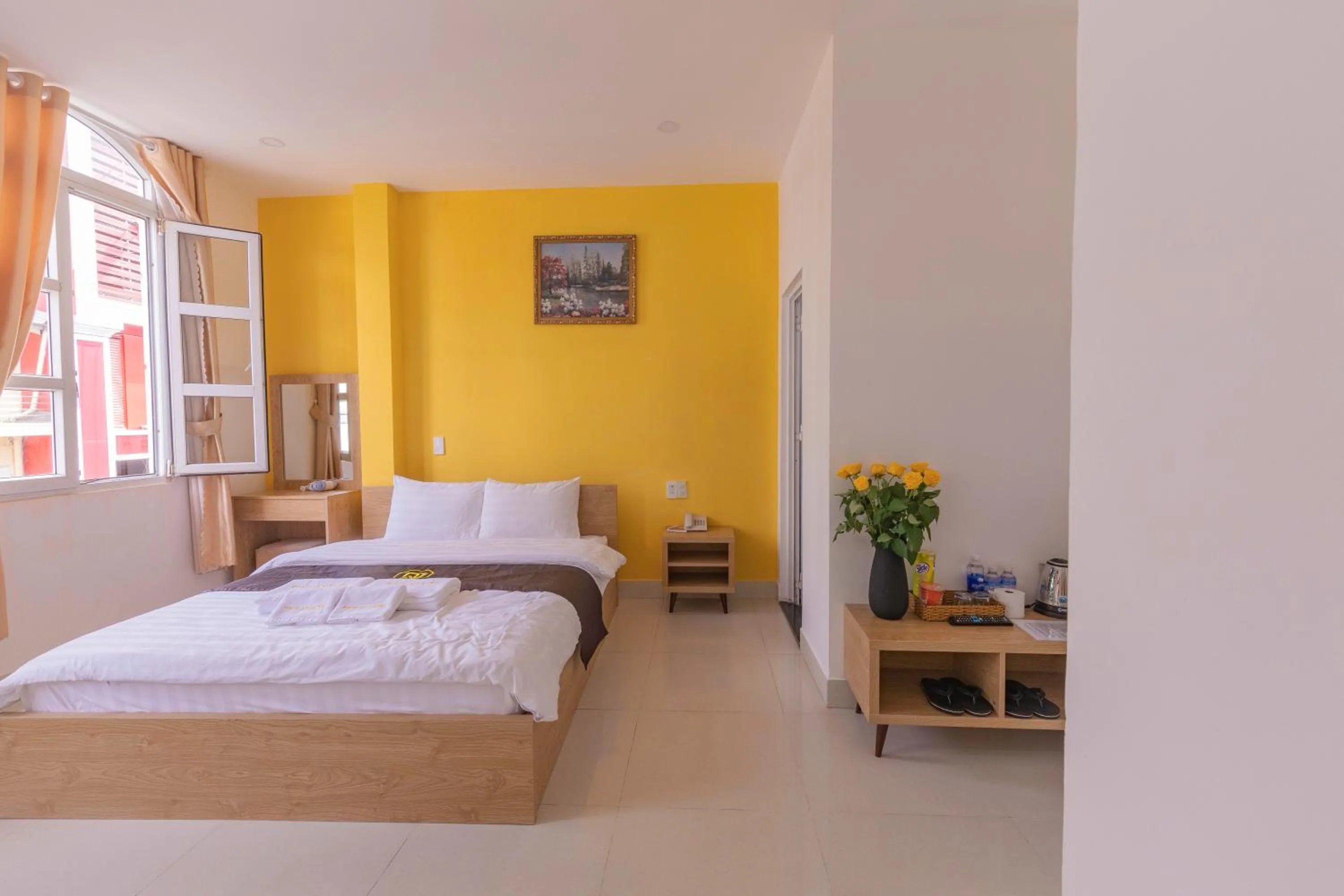 Bed in Dalat Joy Hotel