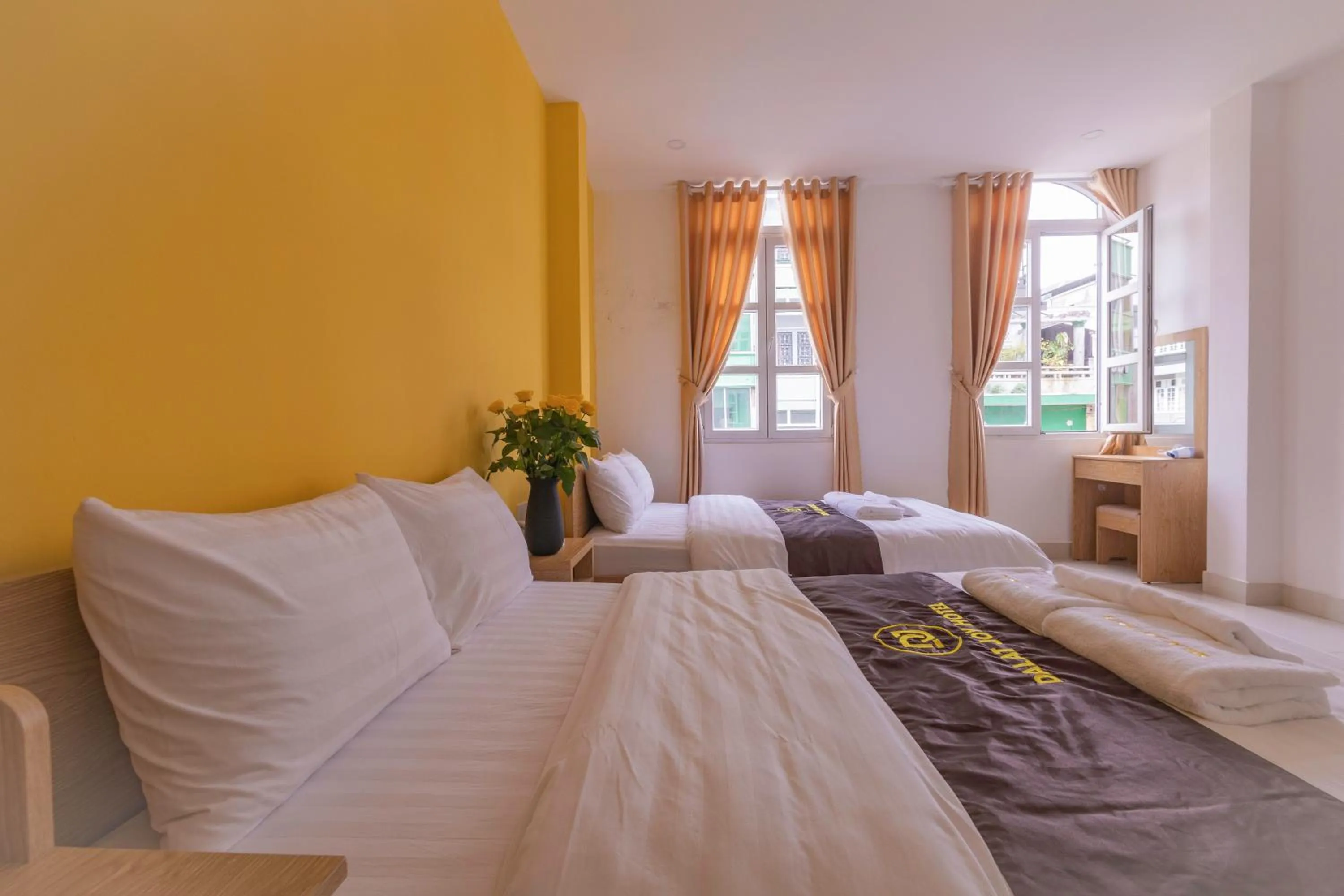 Bed in Dalat Joy Hotel