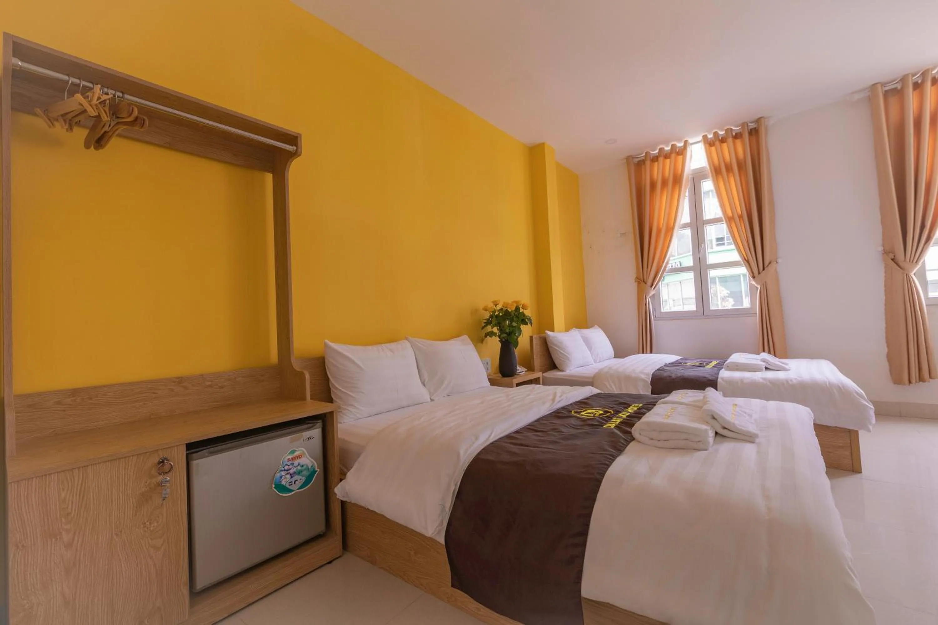 Bed in Dalat Joy Hotel