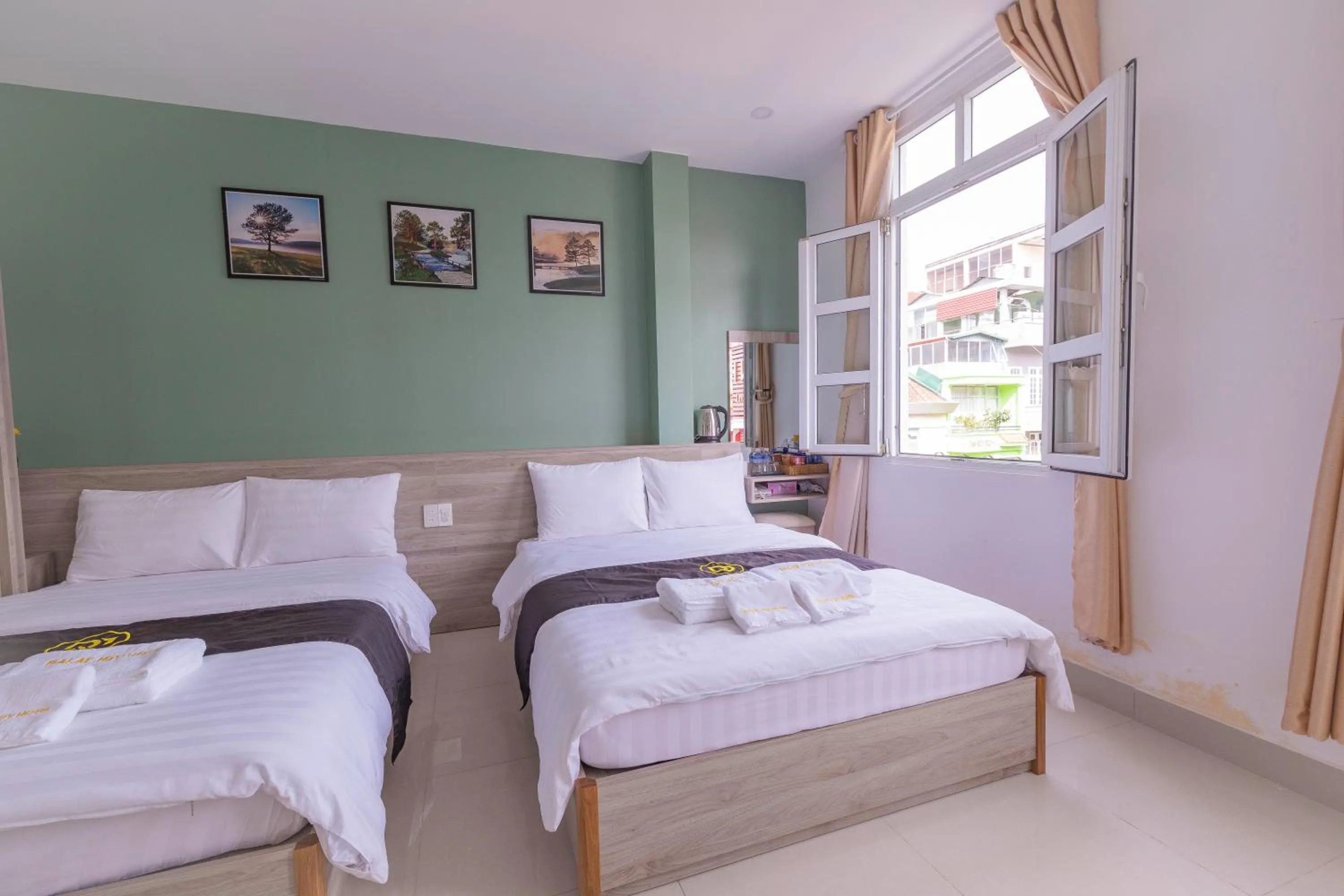 Bed in Dalat Joy Hotel