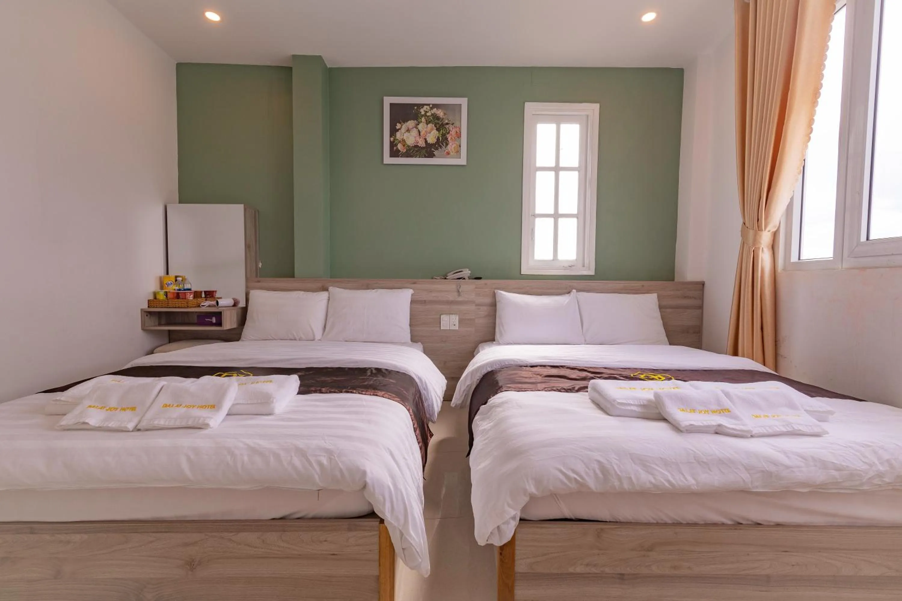 Bed in Dalat Joy Hotel