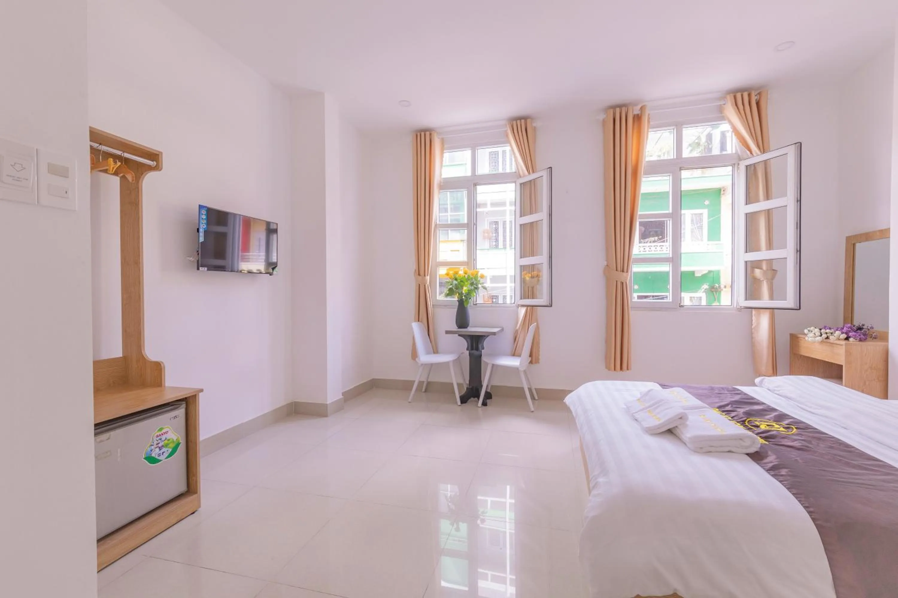 Bed in Dalat Joy Hotel