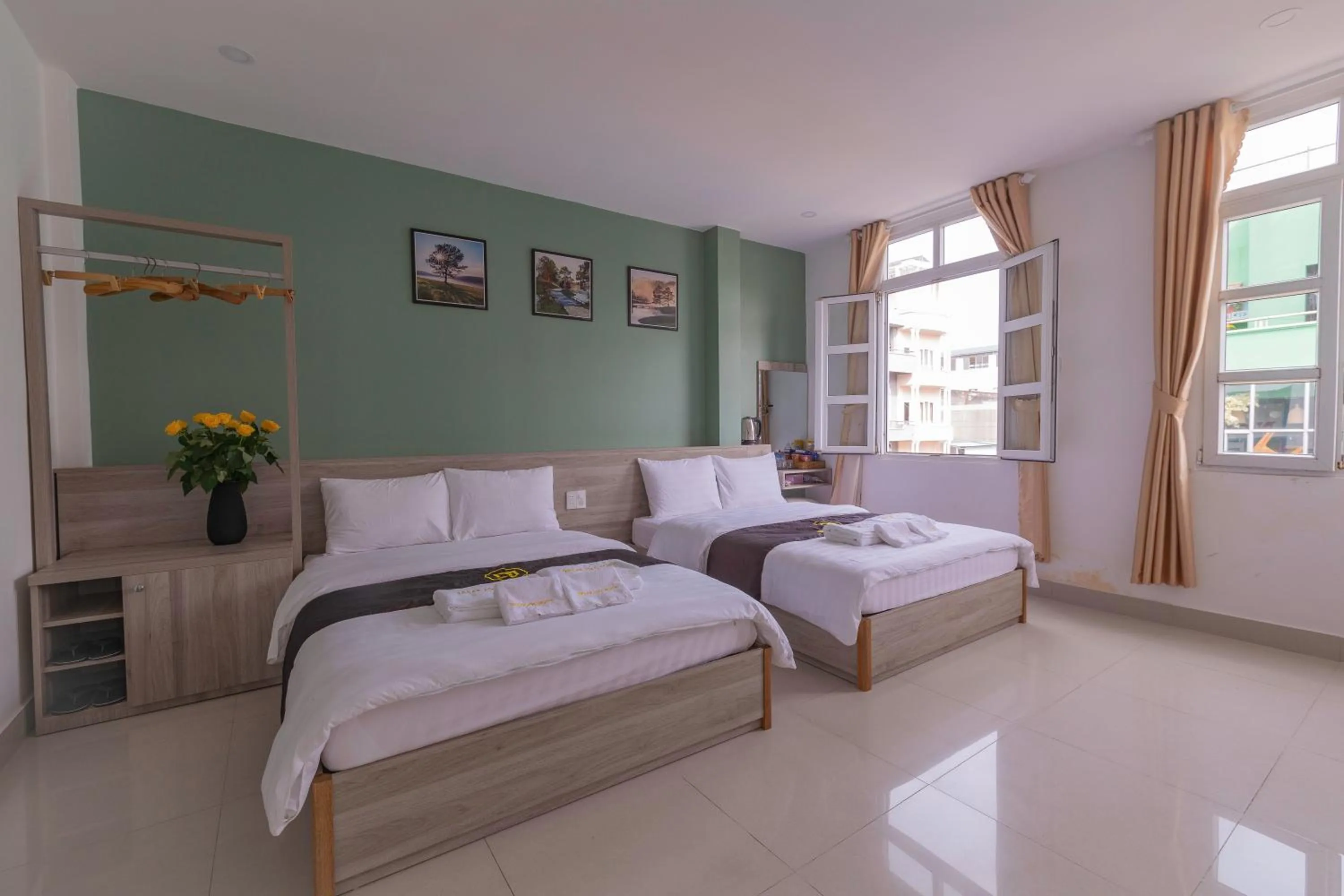 Bed in Dalat Joy Hotel