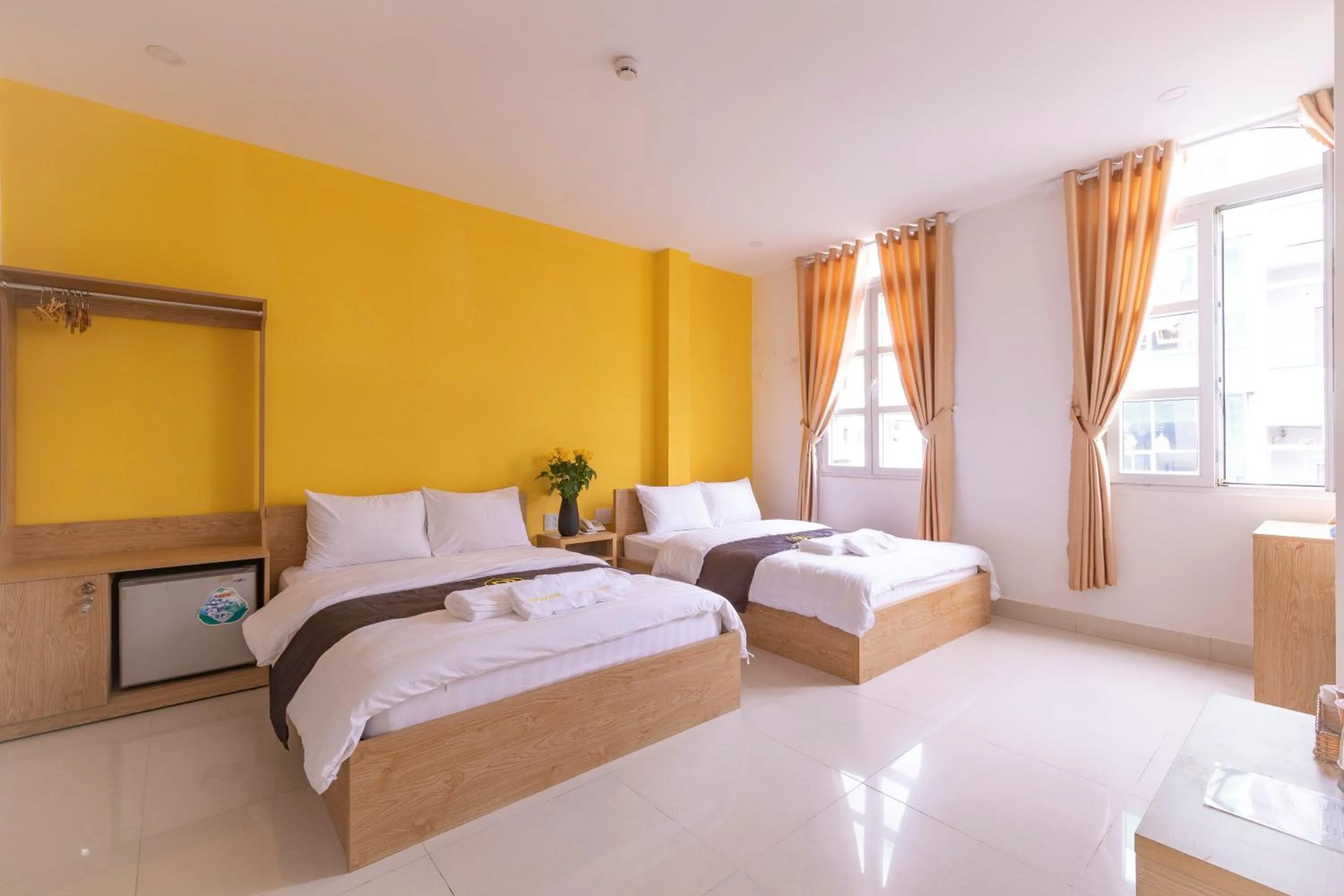 Bed in Dalat Joy Hotel