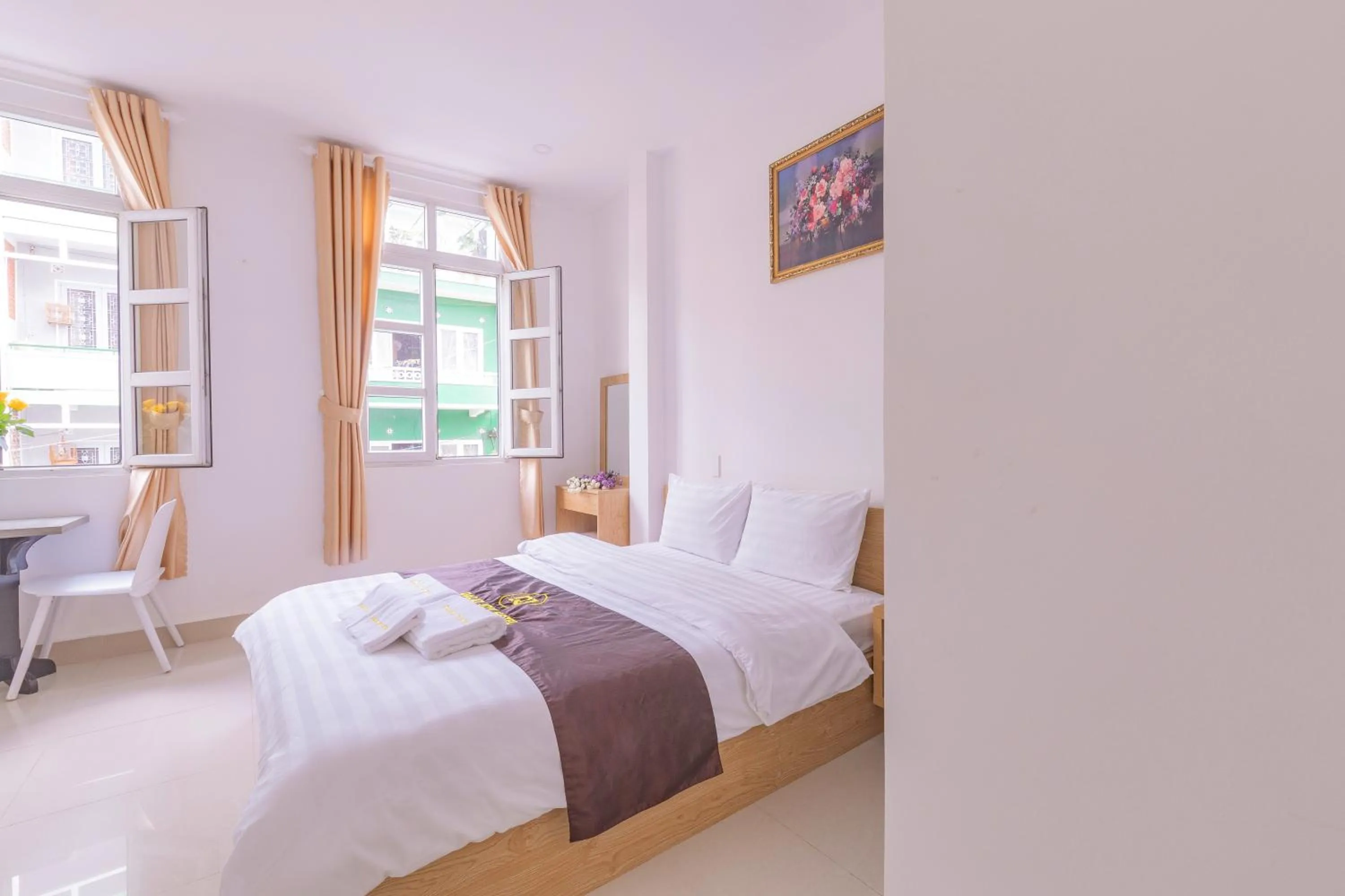 Bed in Dalat Joy Hotel