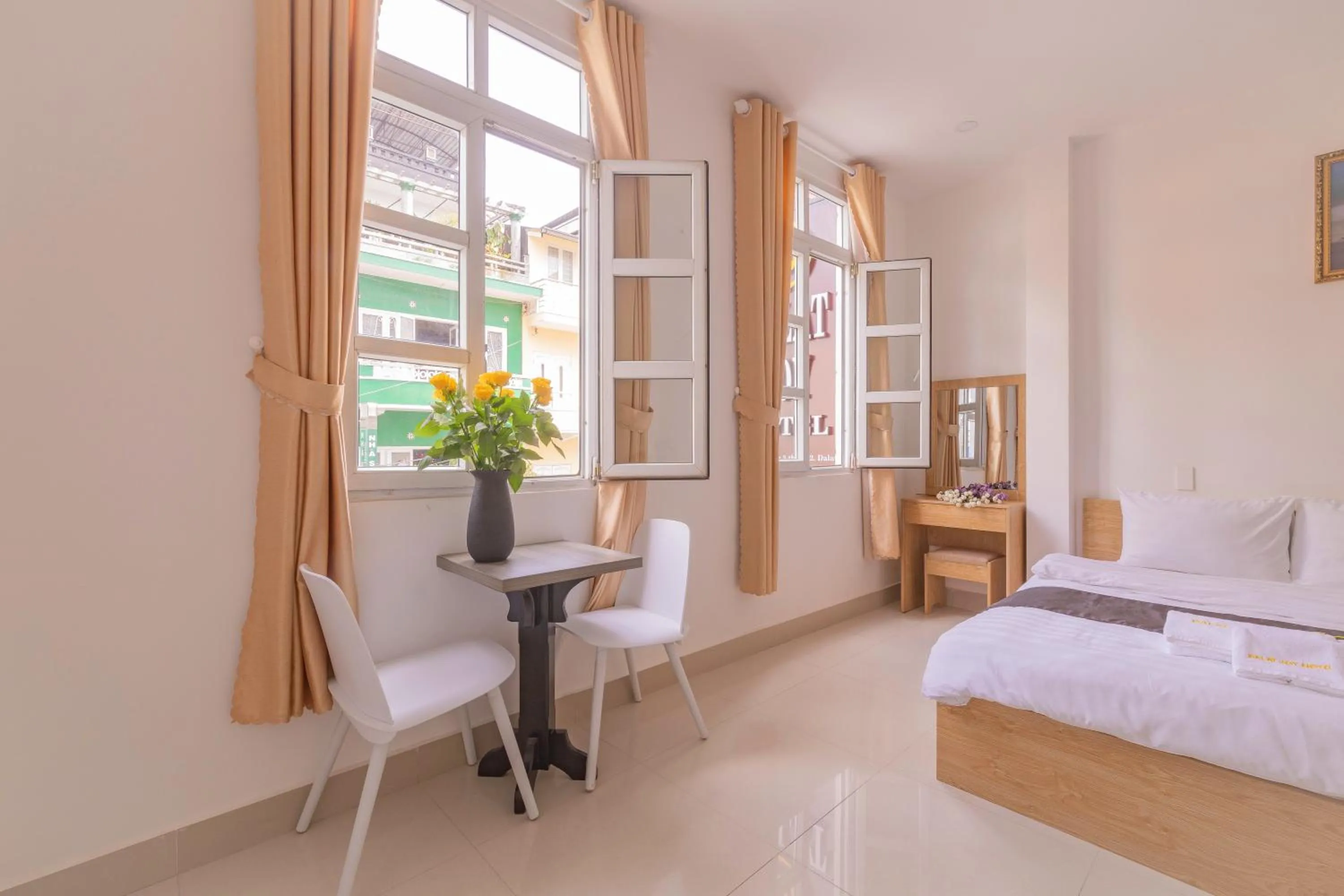 Bed in Dalat Joy Hotel