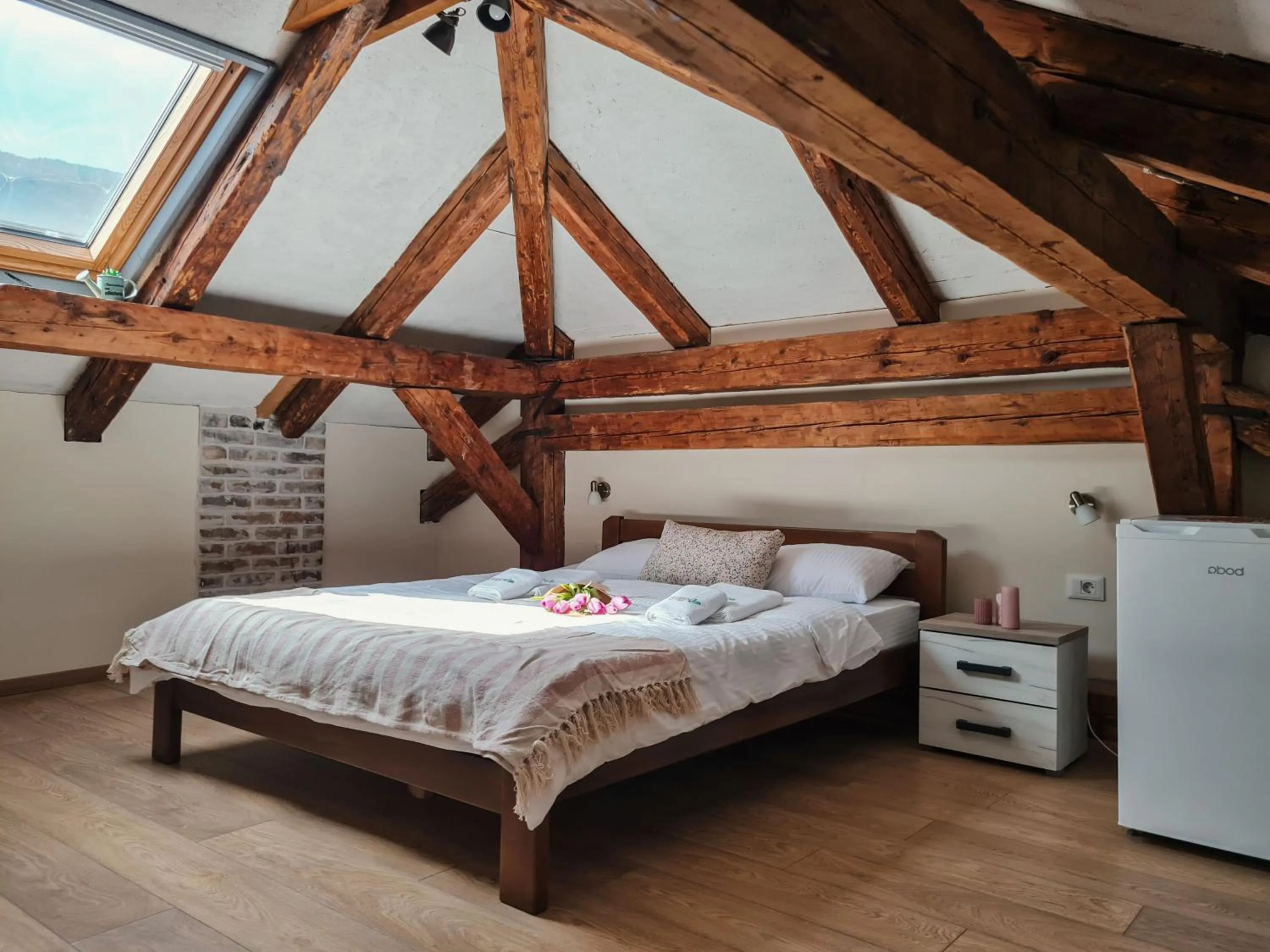 Bed in Step to Kotor bay Guesthouse