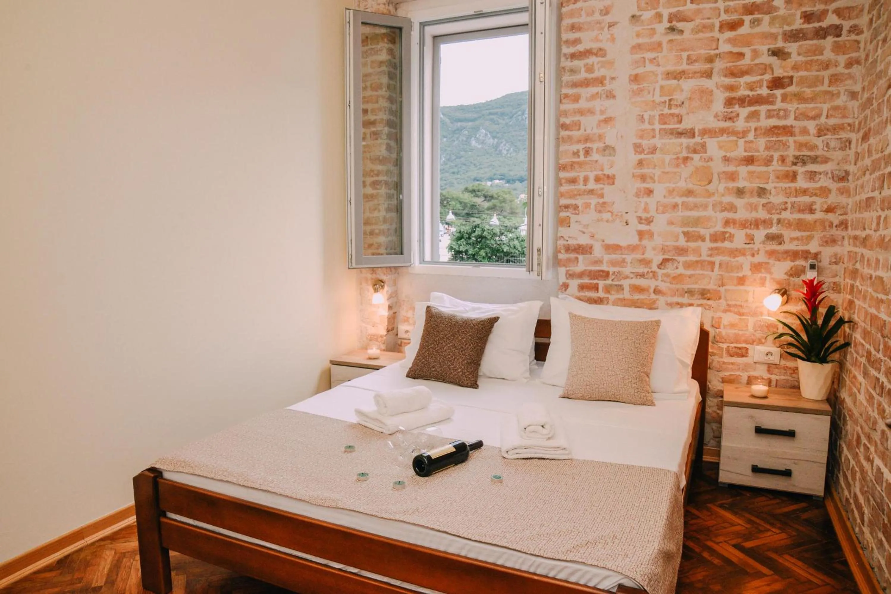 Bed in Step to Kotor bay Guesthouse