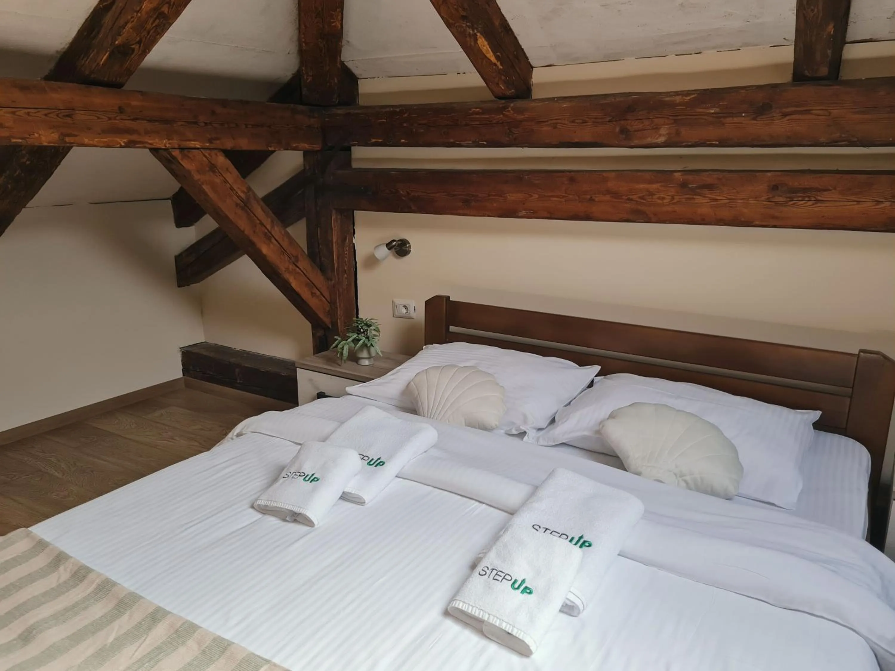 Bed in Step to Kotor bay Guesthouse