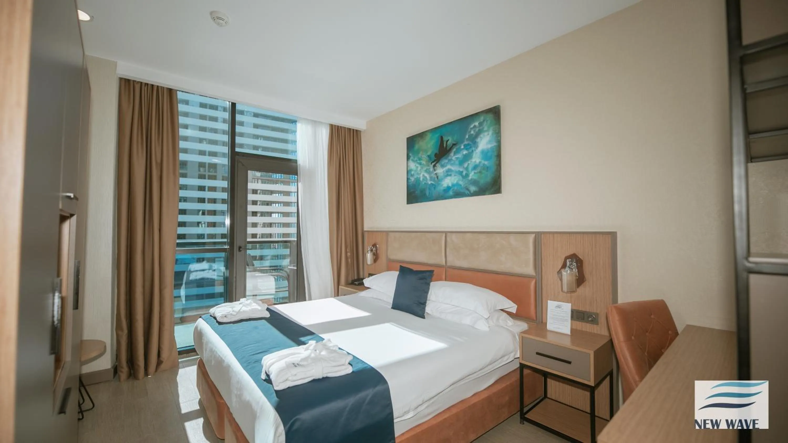 Bed in New Wave Hotel