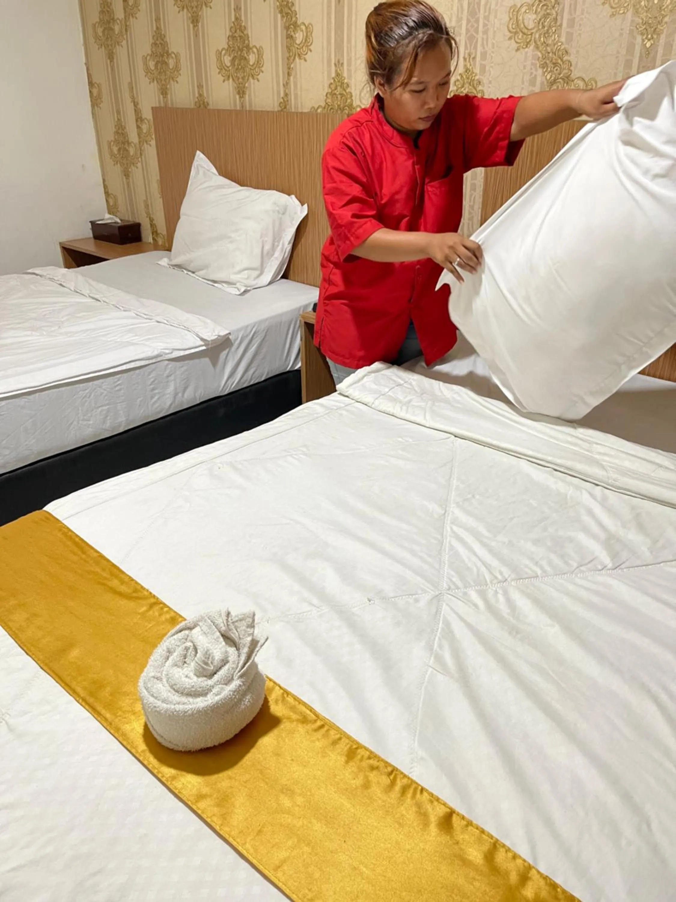 Bed in Votel Hotel De'Pratnya Kediri