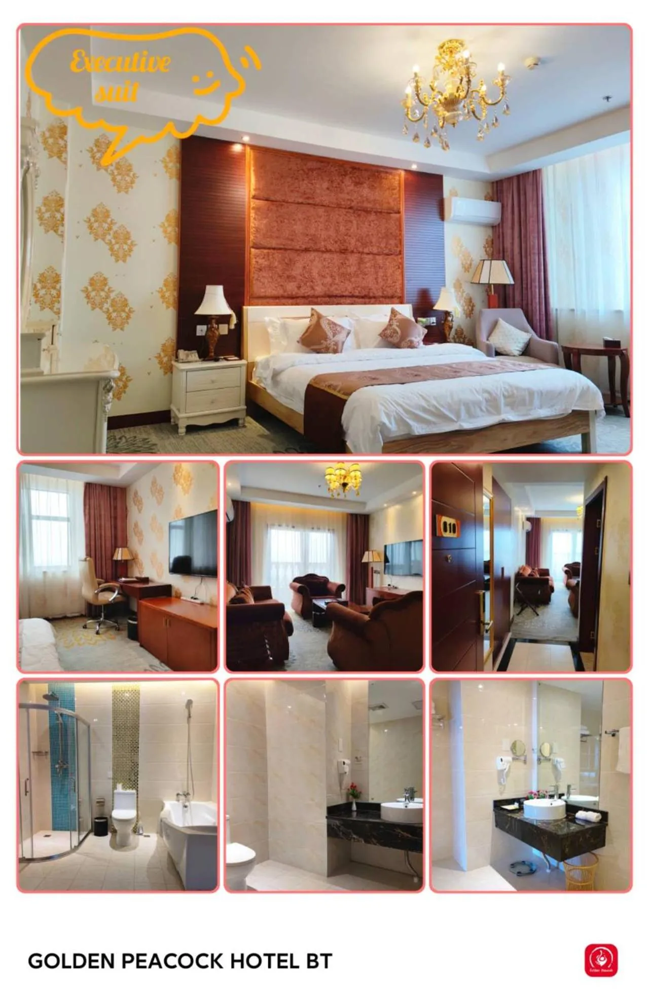 Bed in Golden Peacock Hotel Blantyre