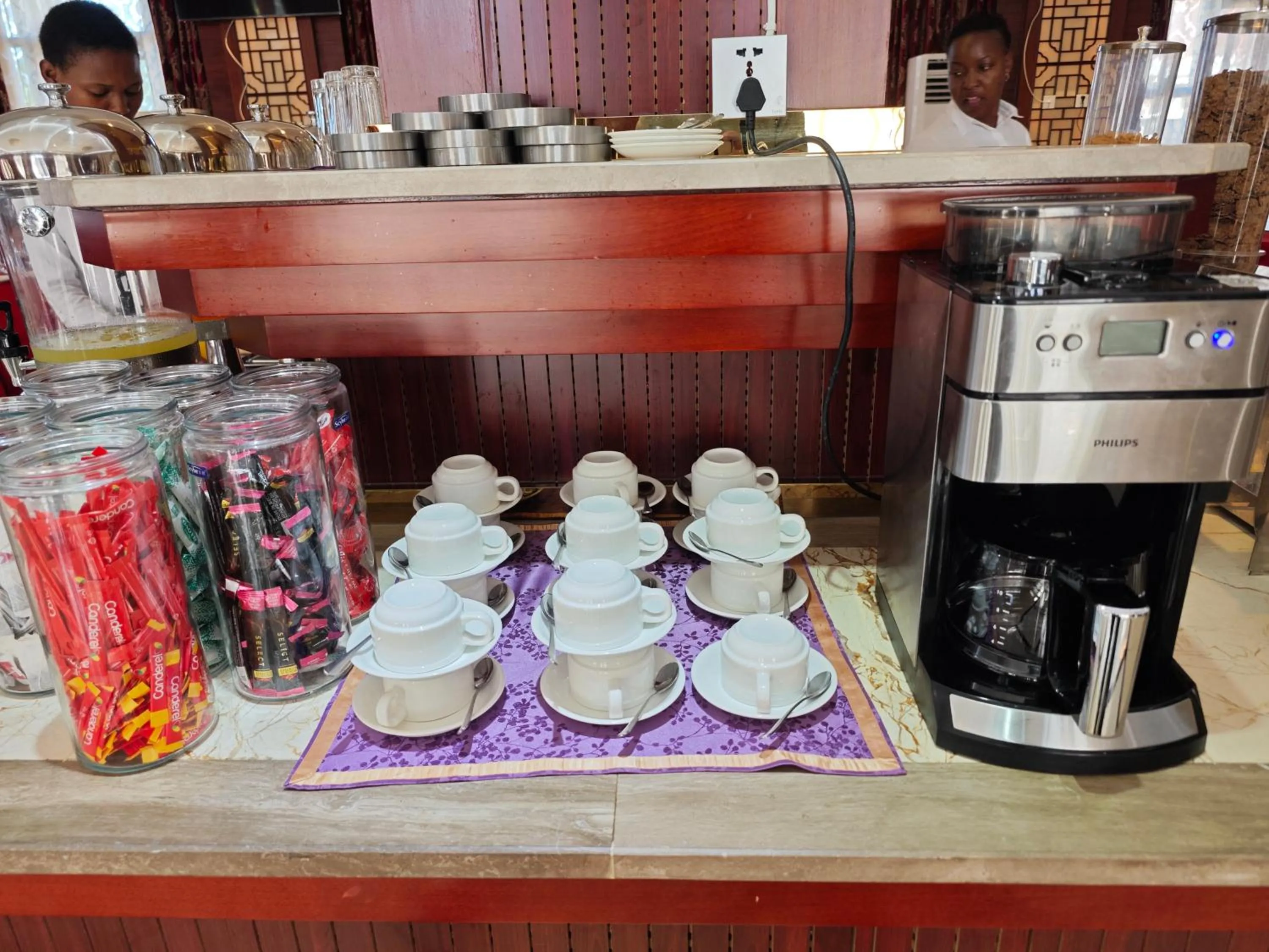 Buffet breakfast in Golden Peacock Hotel Blantyre