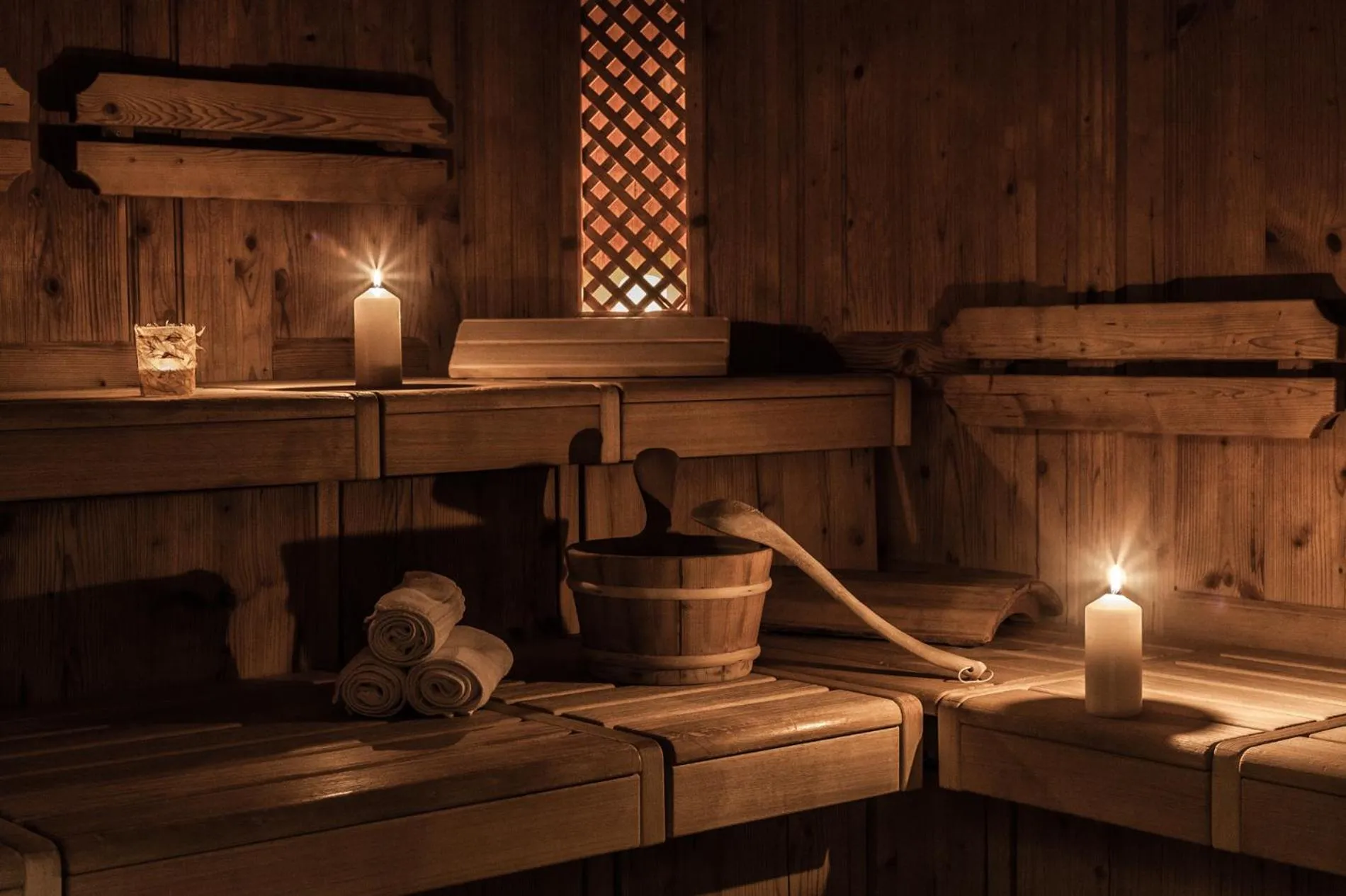 Sauna in BelArosa Suiten & Wellness