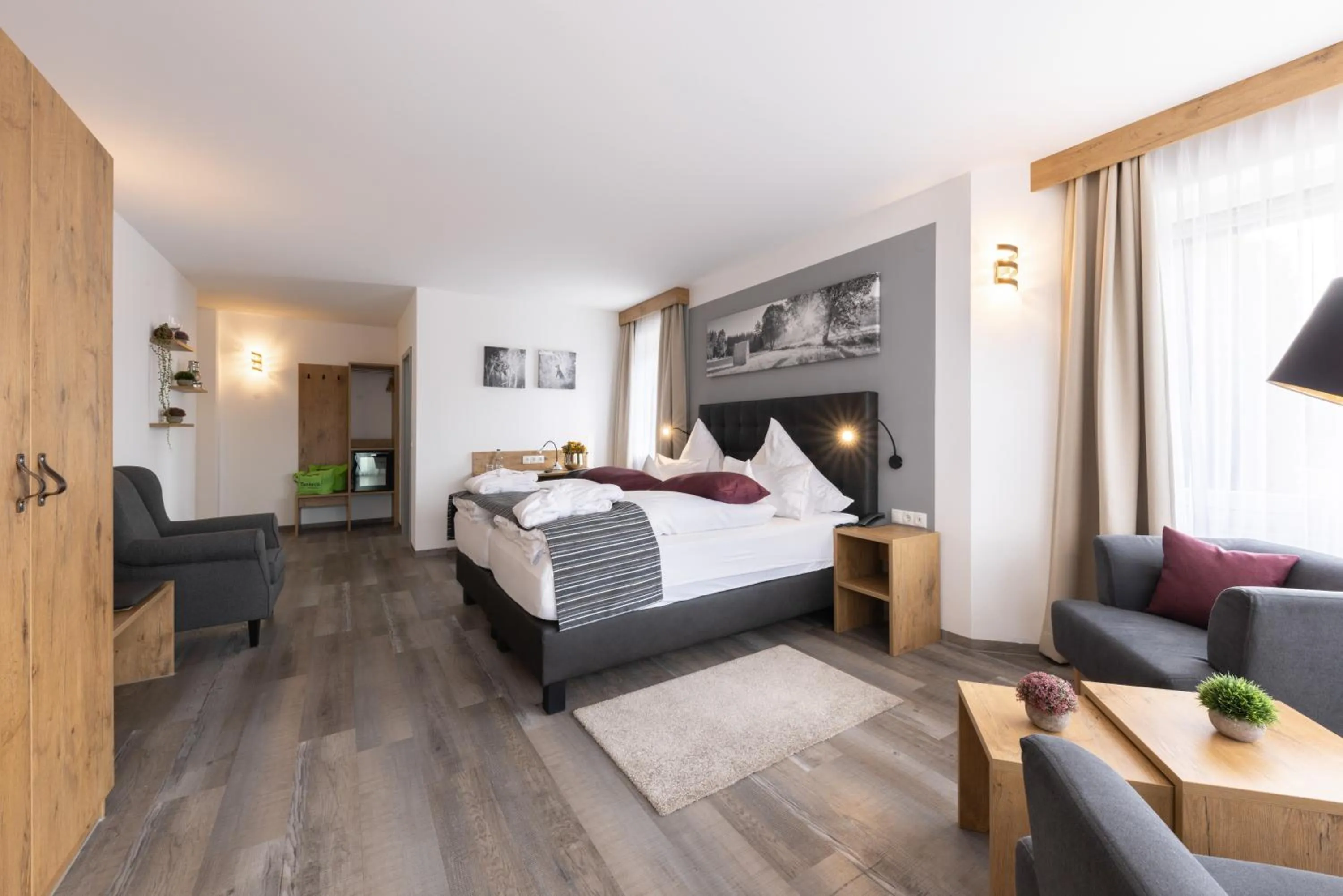 Bed in Hotel Tanneck