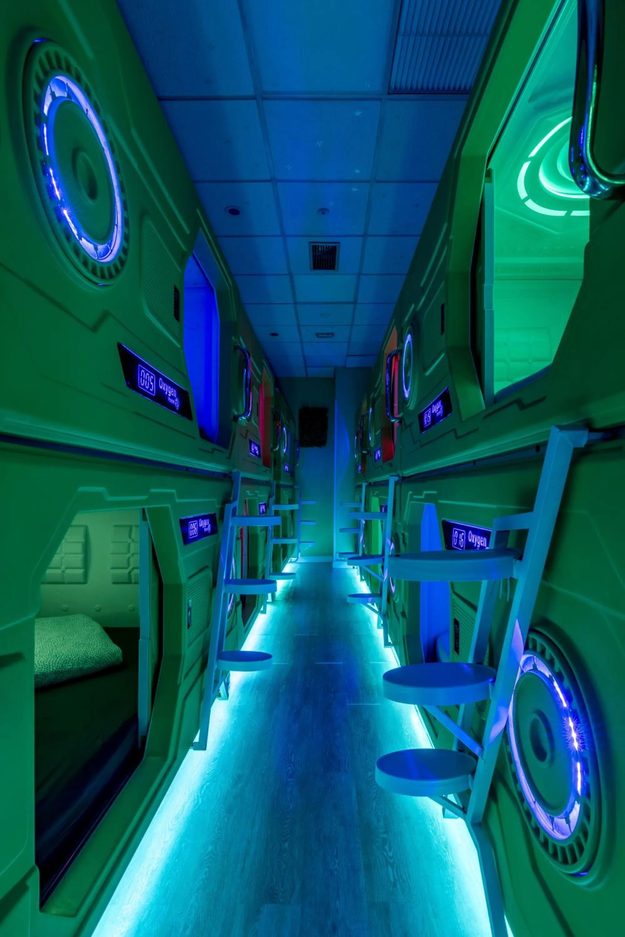 Bedroom in OXYGEN HOSTEL Capsula