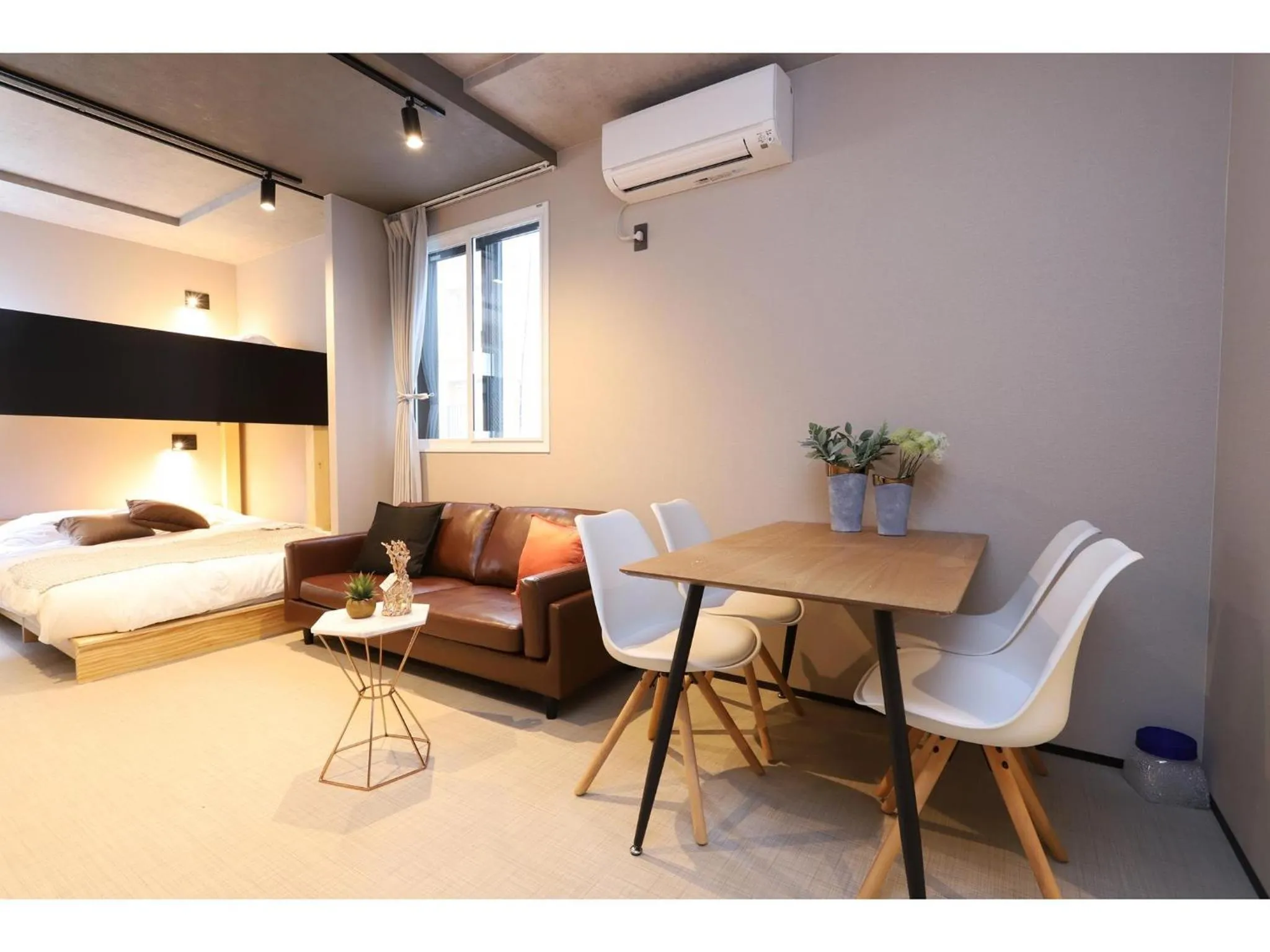 Living room, Bed in Uchi Living Stay AOZORA