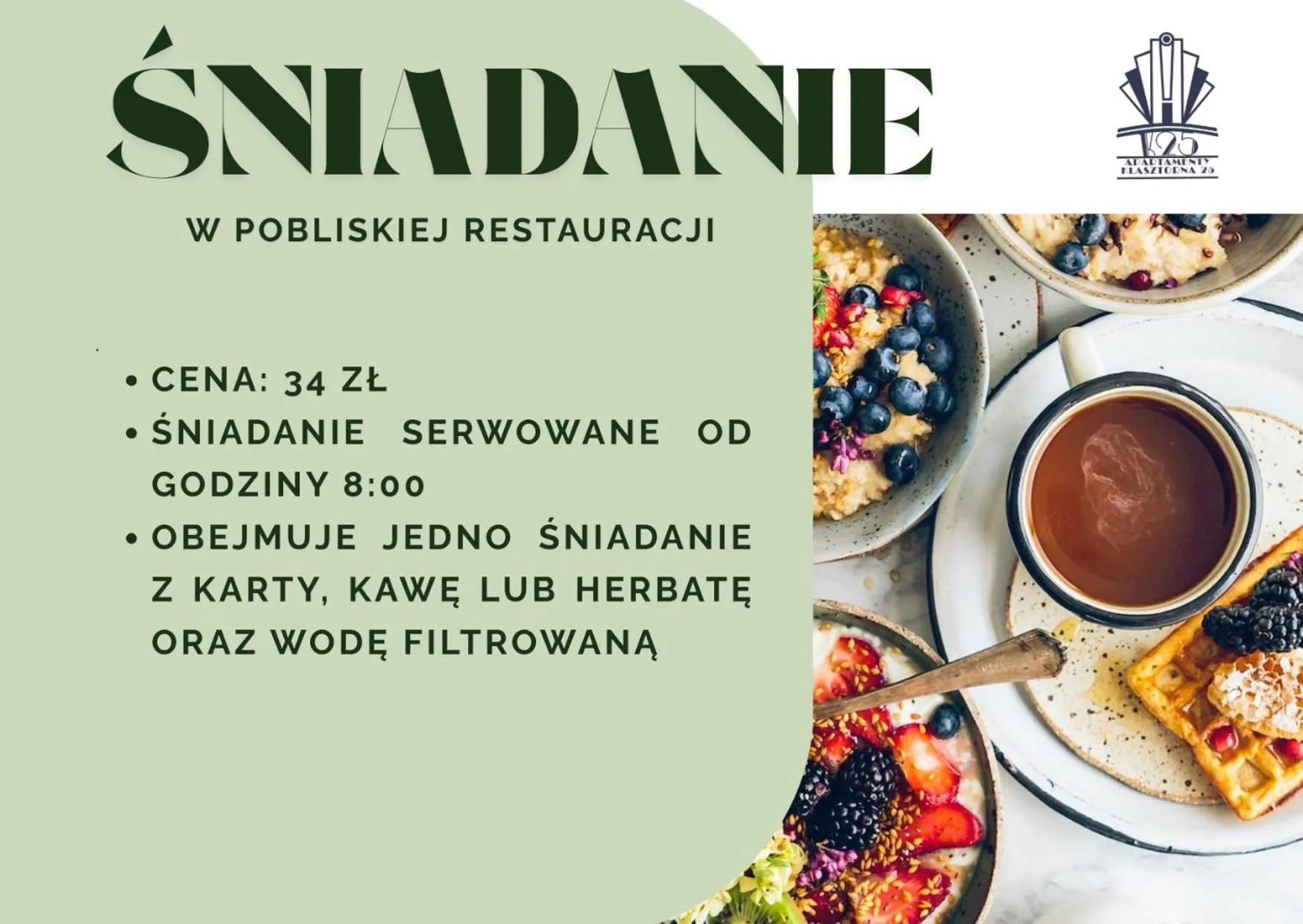 Food in Apartamenty Klasztorna 25