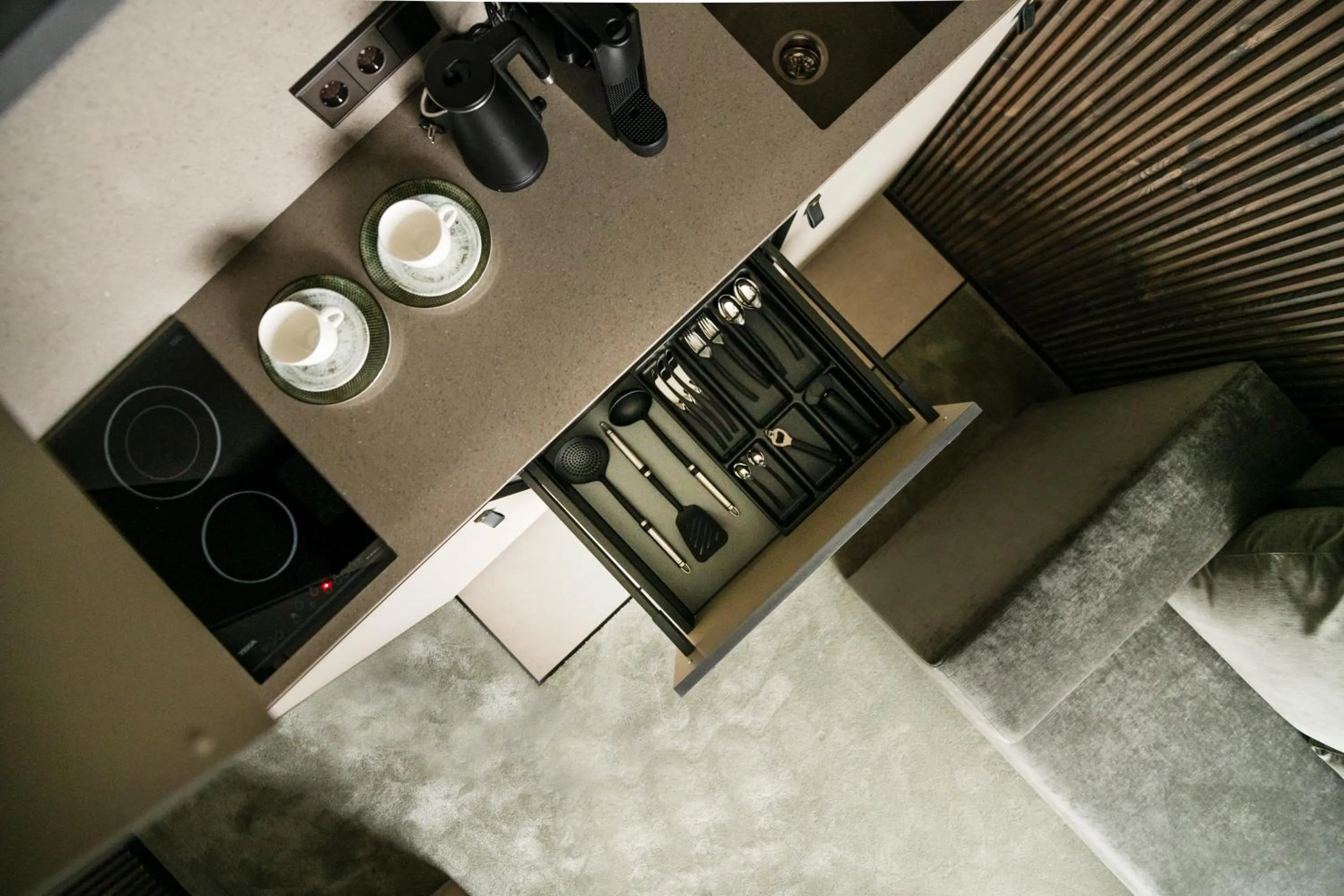 Kitchen or kitchenette in Mana Sleep & Spa