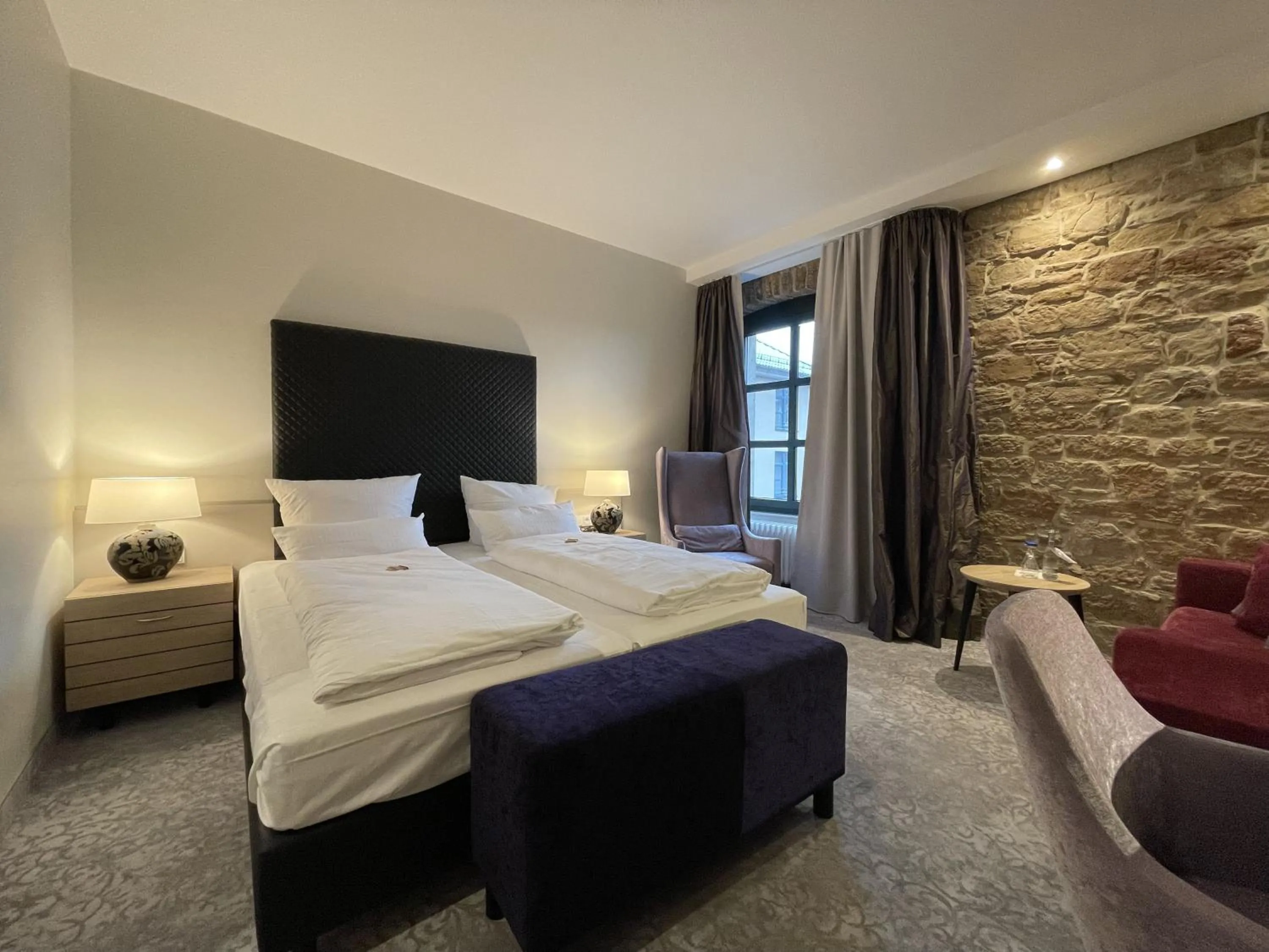 Bedroom, Bed in Hotel Bachmühle