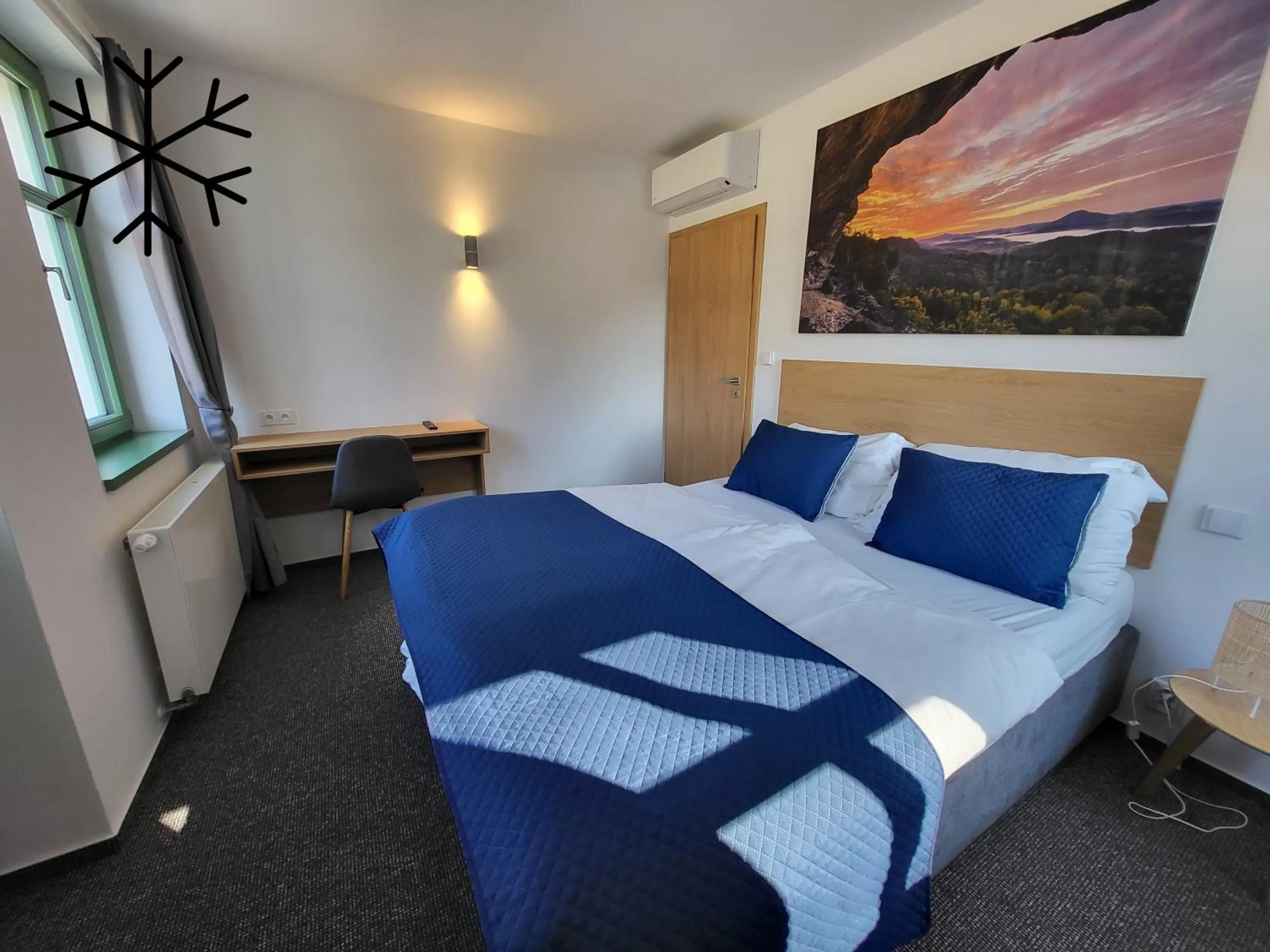 air conditioner, Bed in Pension Jitřenka Hřensko - Breakfast Included & Free Parking