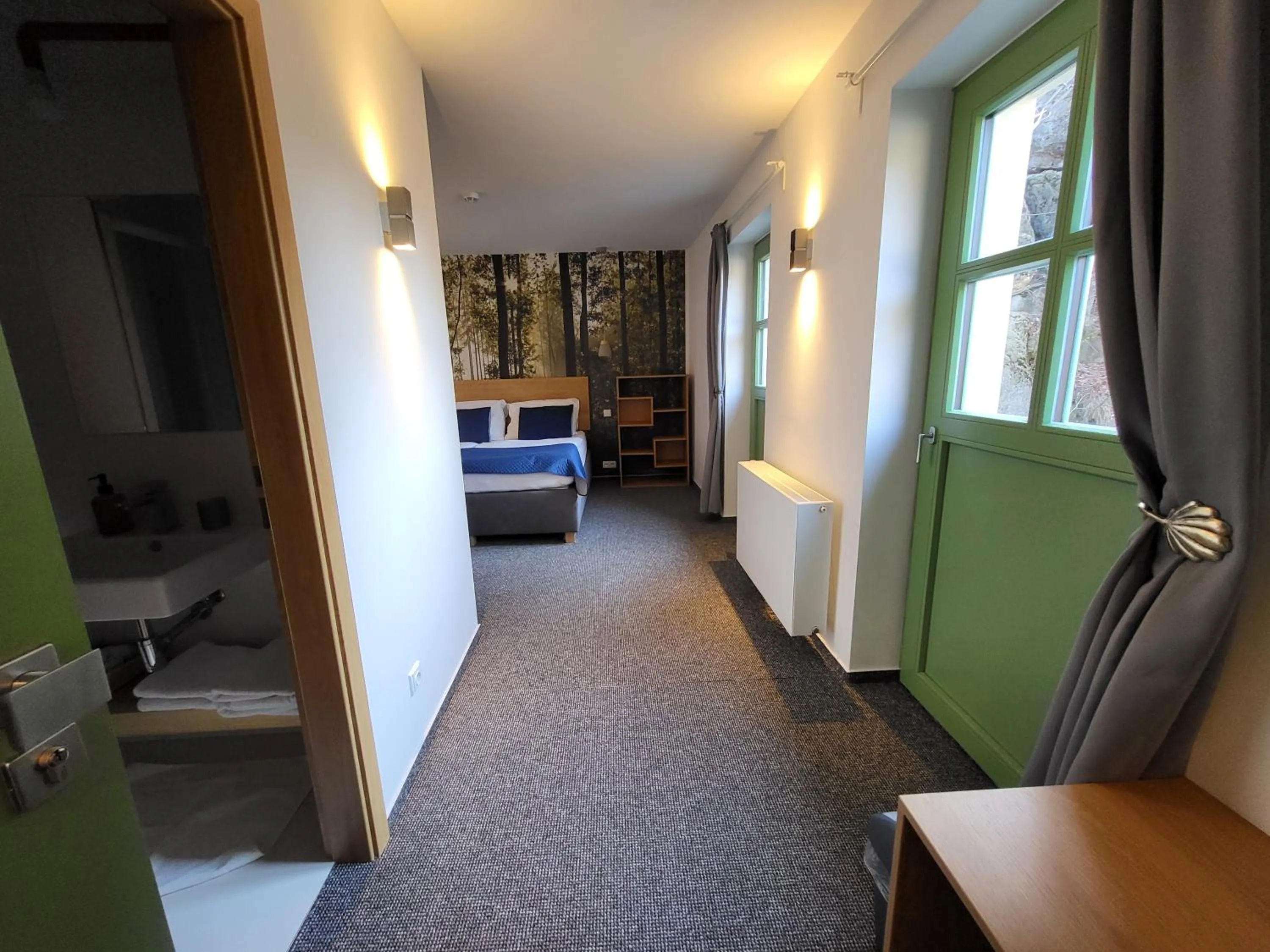 Photo of the whole room, Bed in Pension Jitřenka Hřensko - Breakfast Included & Free Parking