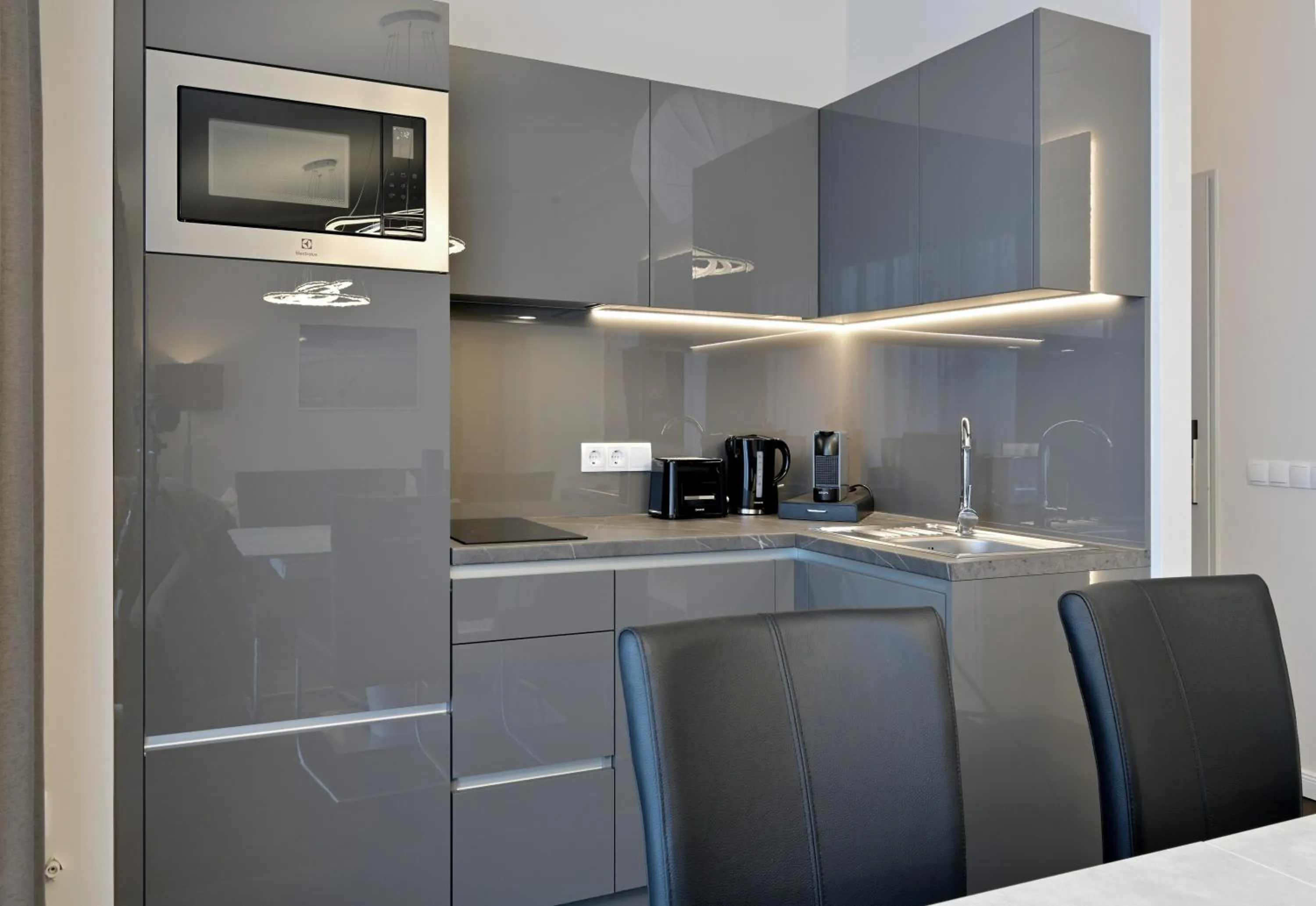 Kitchen or kitchenette in Aquamaris Strandresidenz Rügen