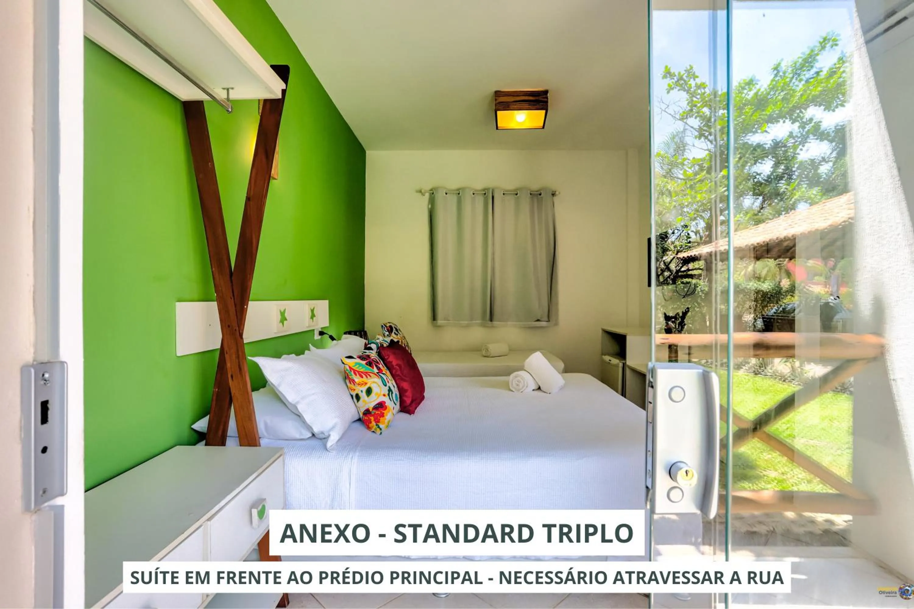 View (from property/room), Bed in Pousada Terra Mar Way