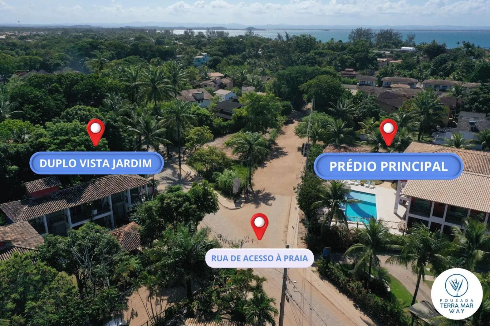 Bird's eye view in Pousada Terra Mar Way