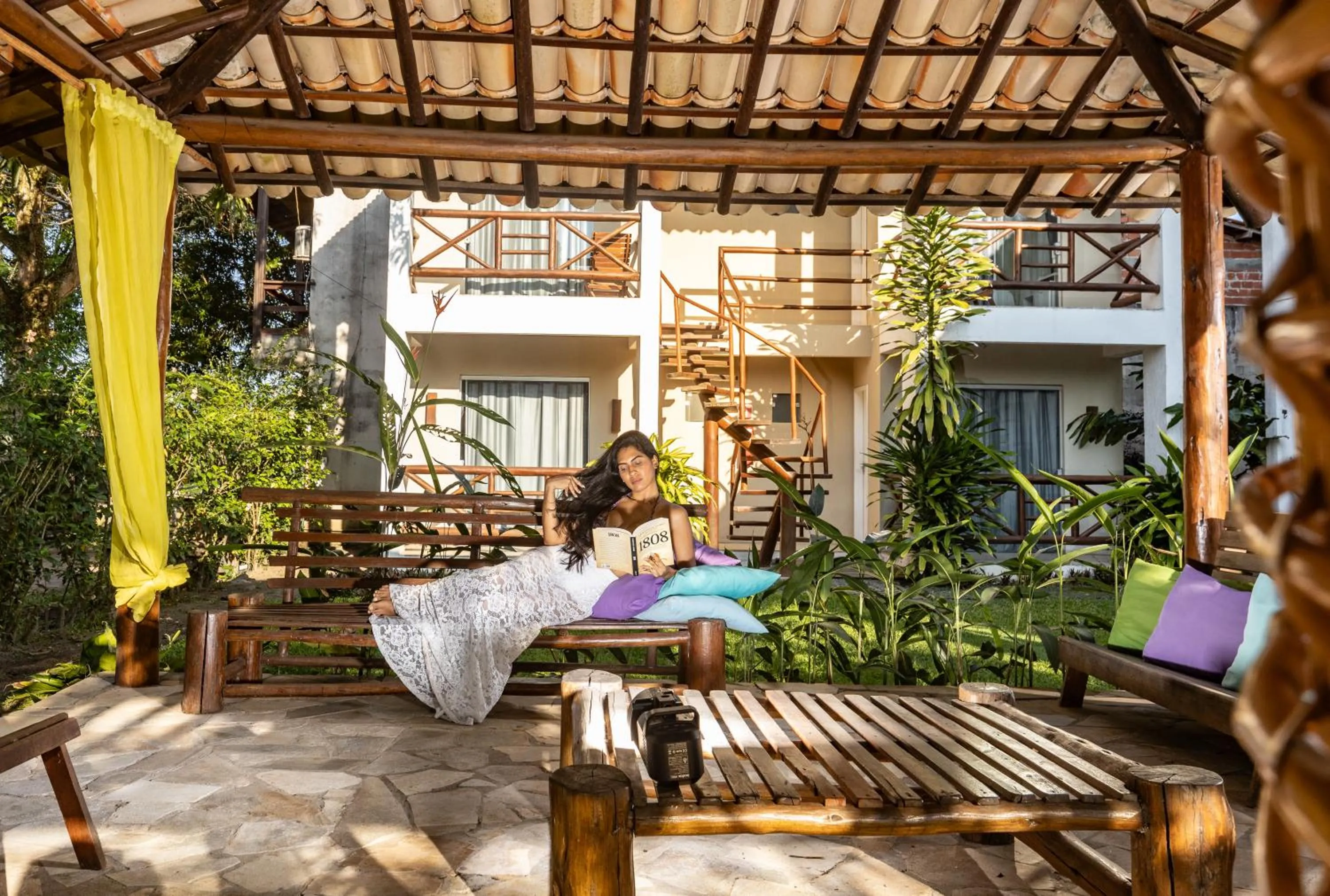 Seating area in Pousada Terra Mar Way