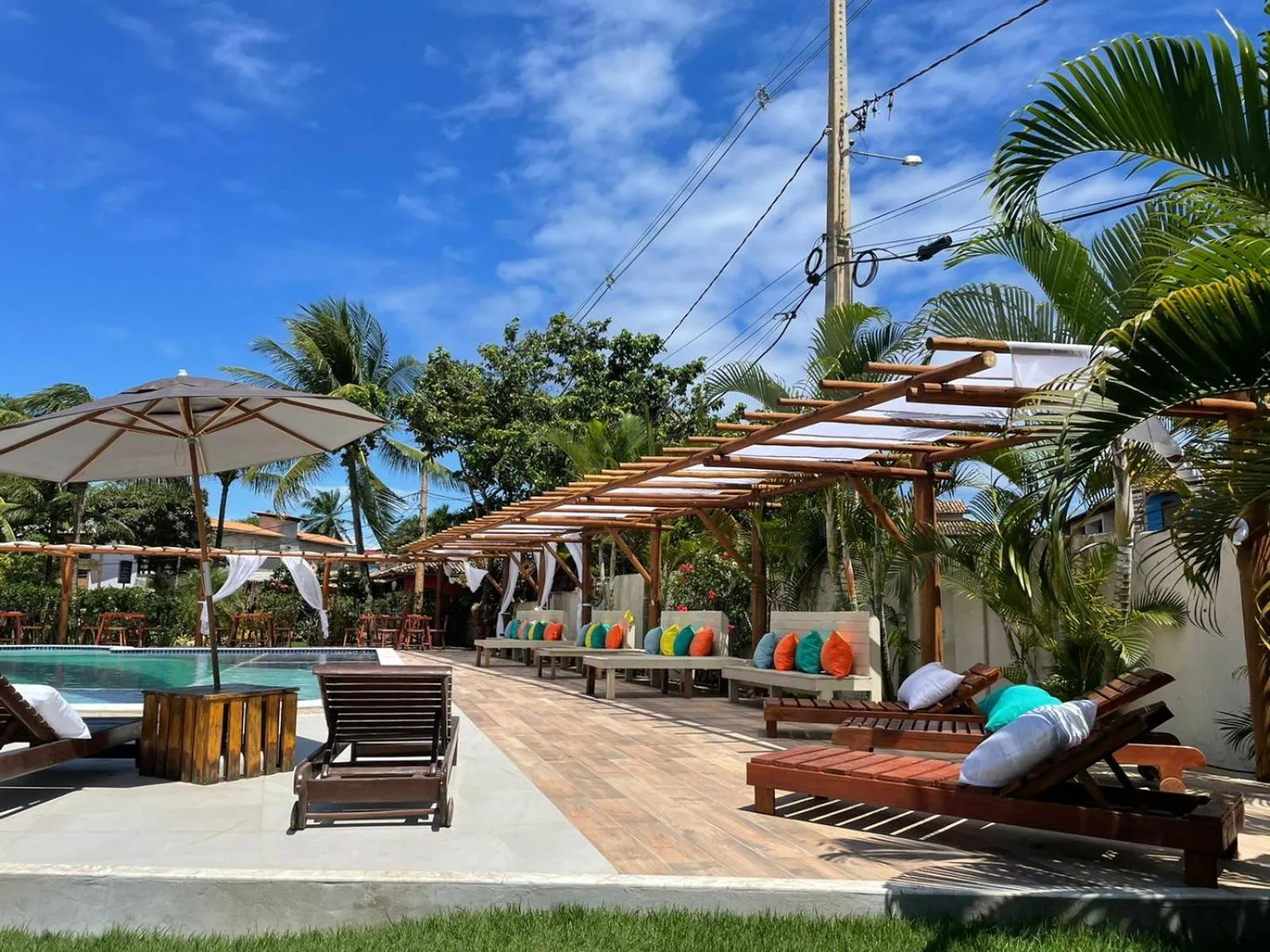 Pool view in Pousada Terra Mar Way