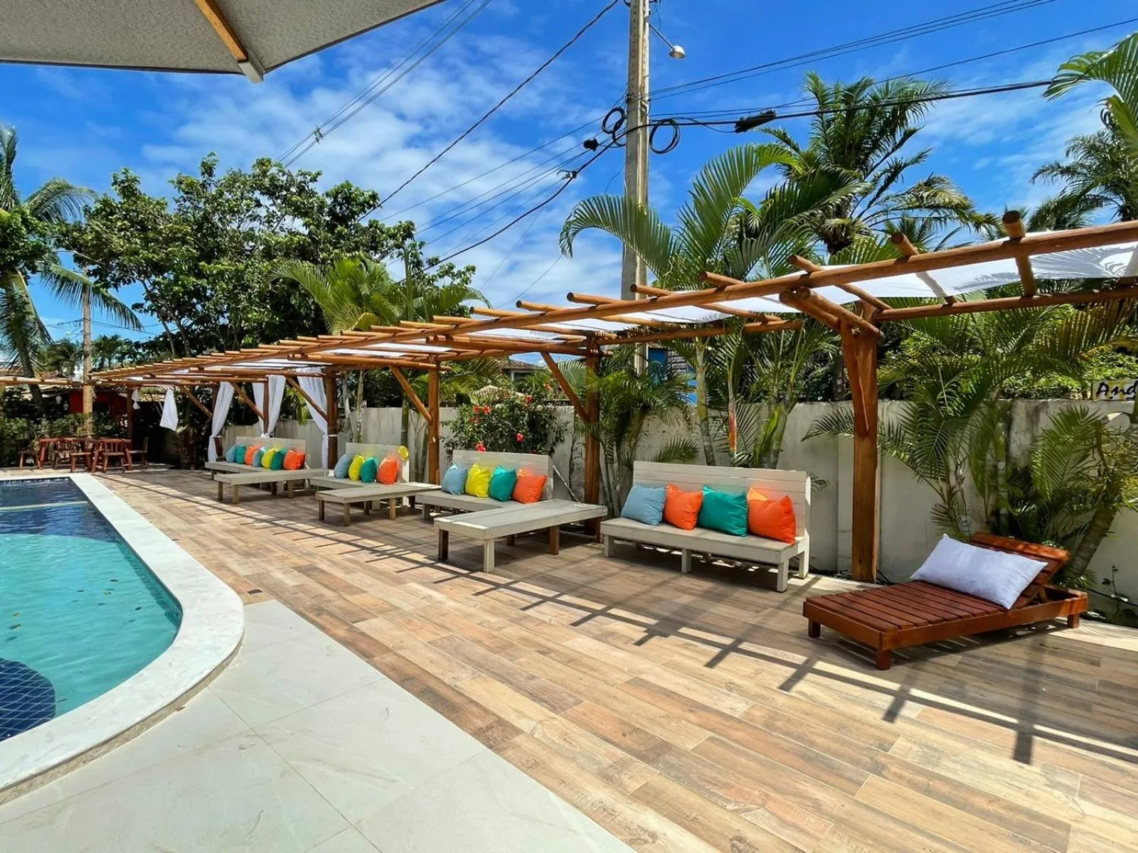 Pool view in Pousada Terra Mar Way