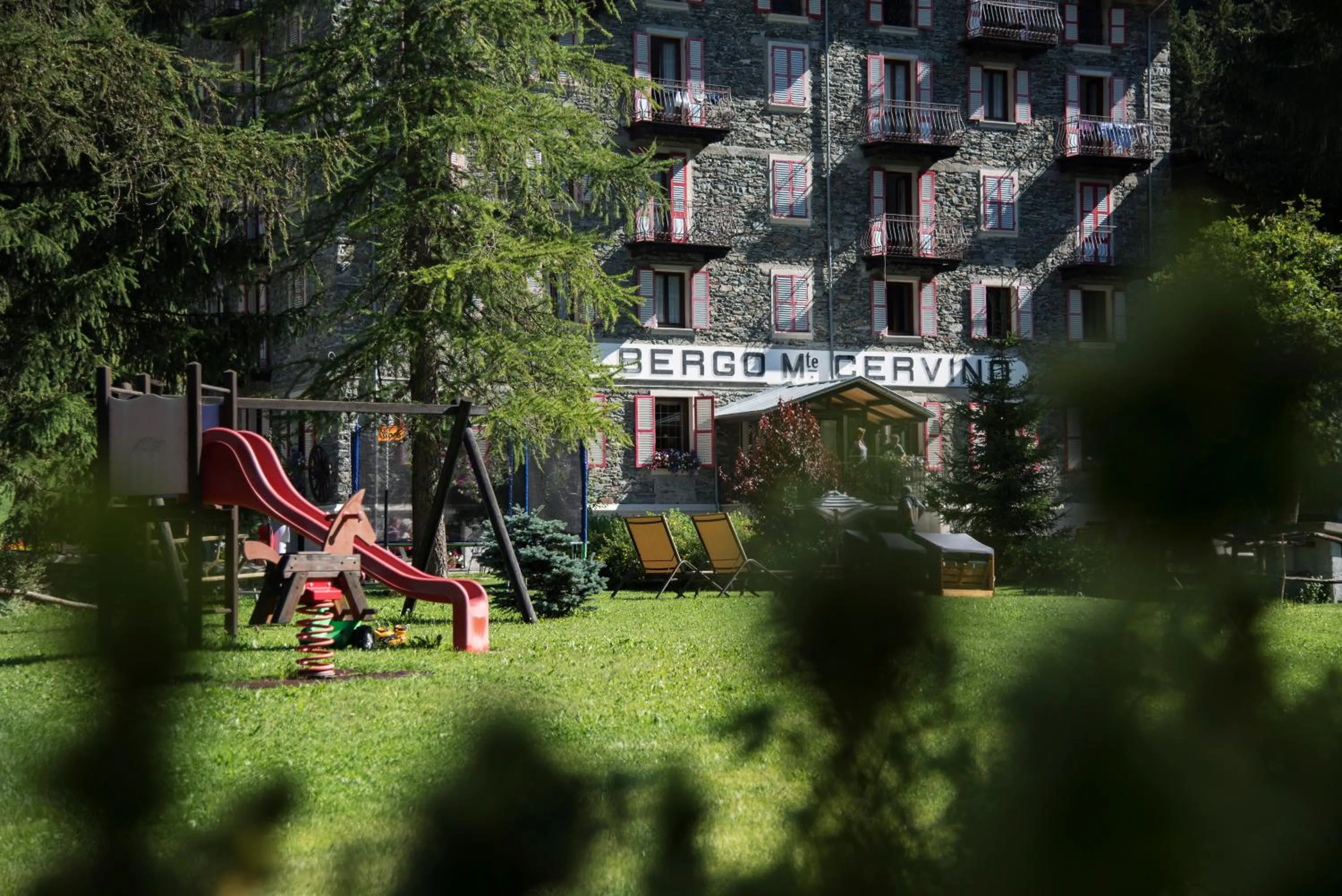 Children play ground in Albergo Monte Cervino