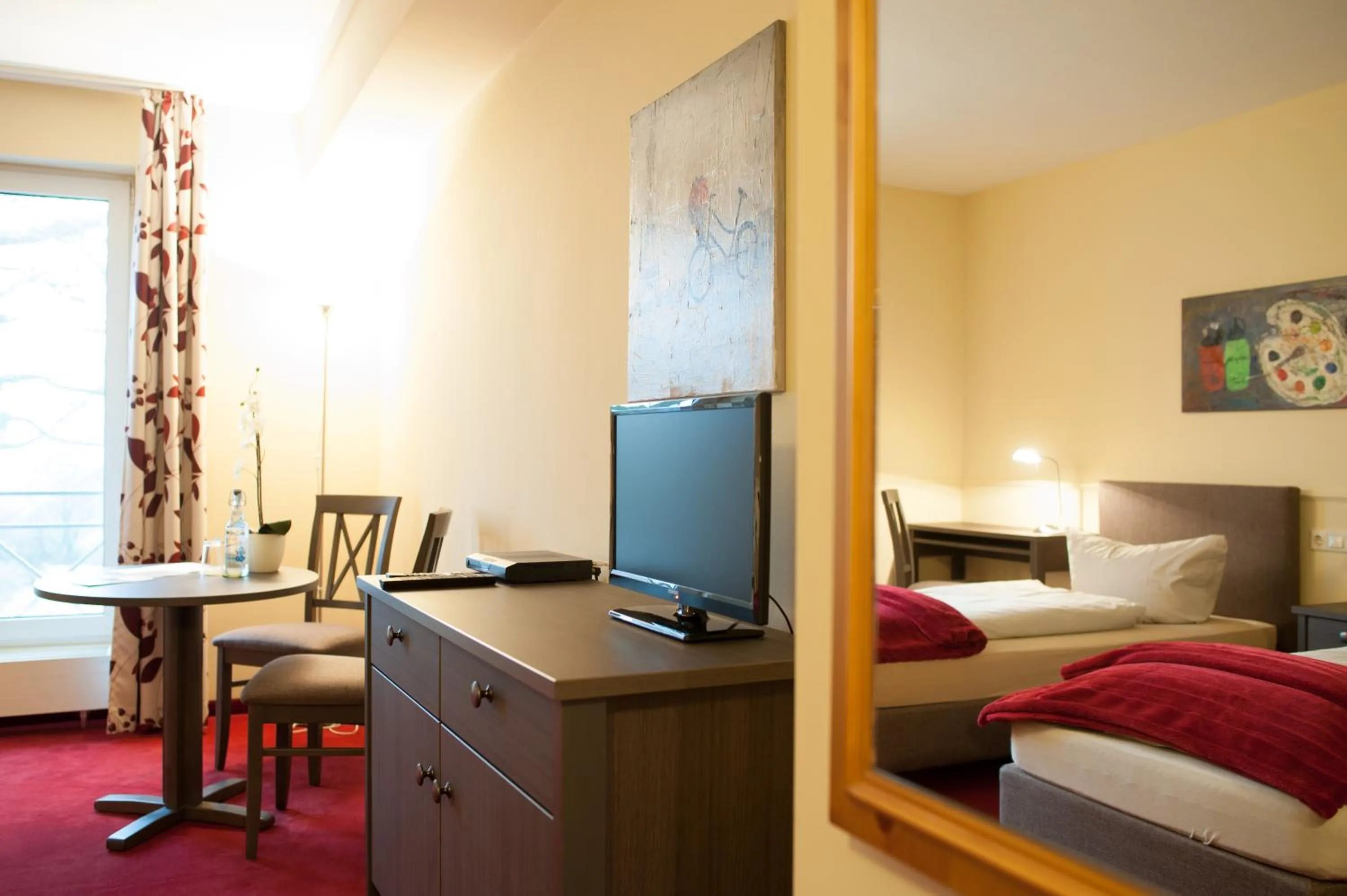 Photo of the whole room, Bed in Gästehaus Alte Schule